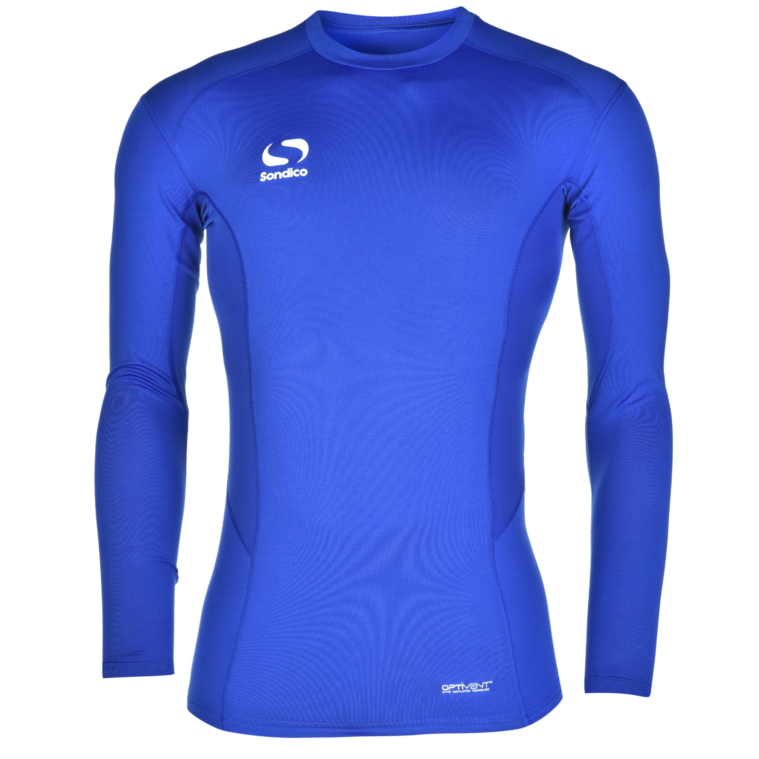 Sondico Men's Royal Thermal Baselayer Longsleeve Top - Adult [Medium] [Royal] /Sportswear