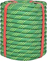 Lopevex Corda de Escalada de 1/2' 50 Pés Verde-48 Fios para Escalada Em Árvores, Corda de Arborista de 1/2 Pol., Corda de Rapel, Corda Trançada de Poliéster E Nylon Estática, Corda de Touro para Puxar