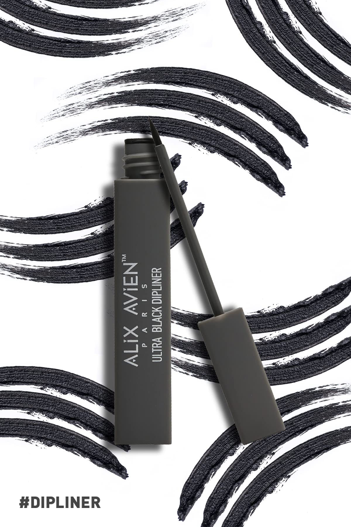 ALIX AVIEN Uzun Süre Kalıcı,Suya Dayanıklı,Yoğun Pigmentli Keçe Uçlu Siyah Likit Eyeliner- Ultra Black Dipliner