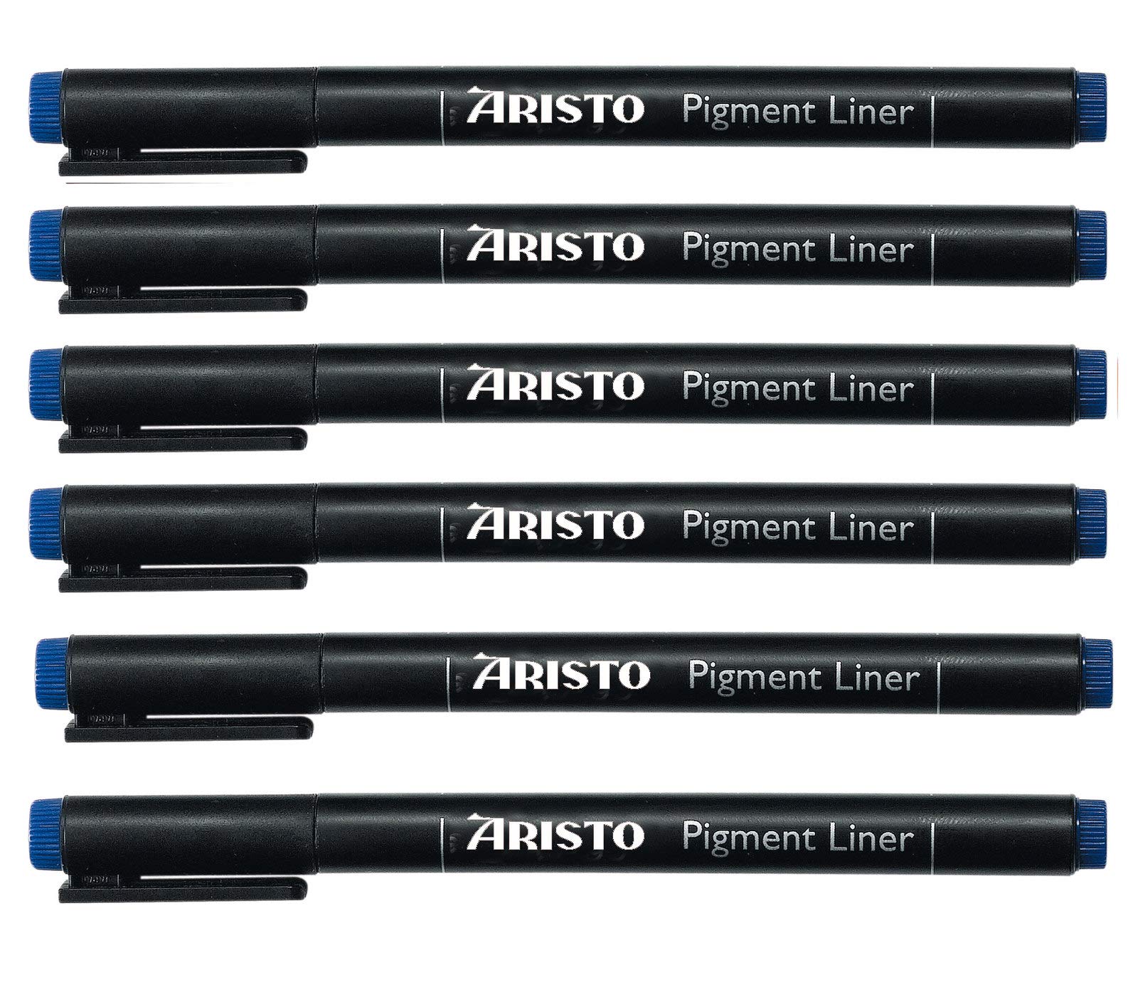 Aristo Precision Pigment Liners Fineliner Set 6 Fine Tip Drawing Pens for Artists Waterproof Archival Black Ink Ideal for Illustrations Sketching Technical Drawing