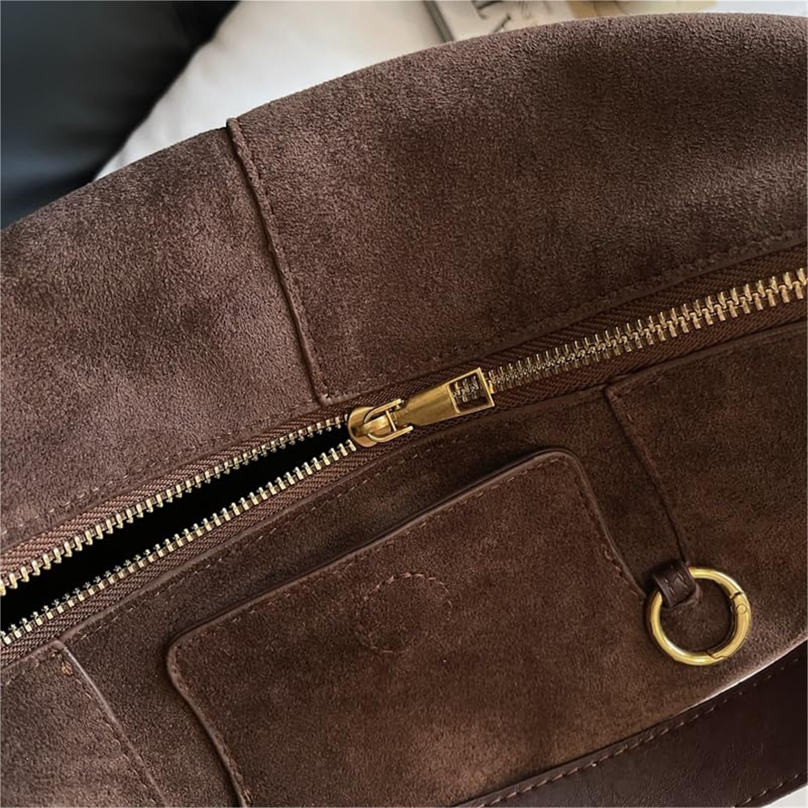Torba materiałowa w stylu vintage, zamszowa torba na ramię