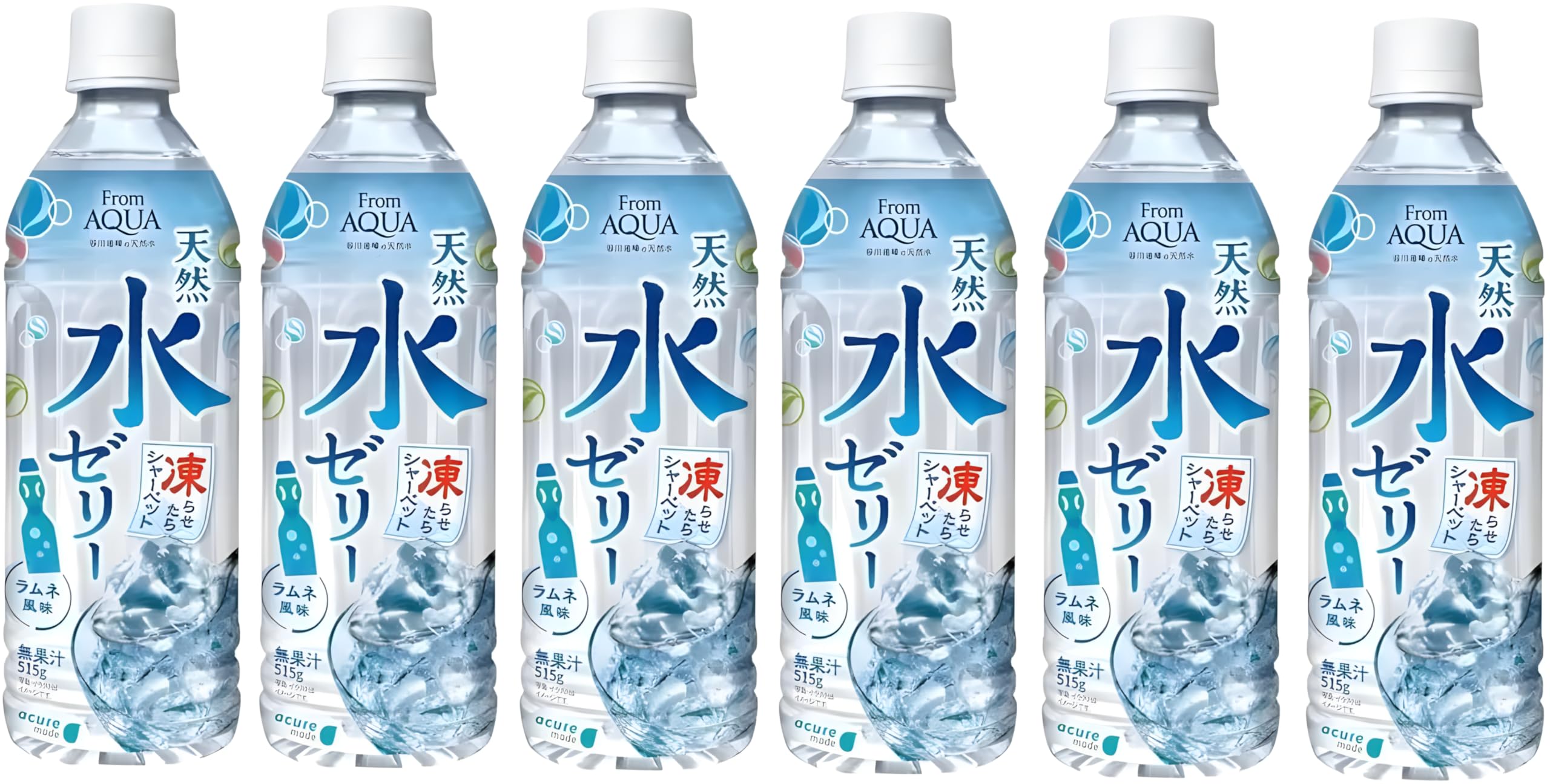 Amazon.co.jp: フロムアクア天然水ゼリー 515g 6本 夏季限定品 From