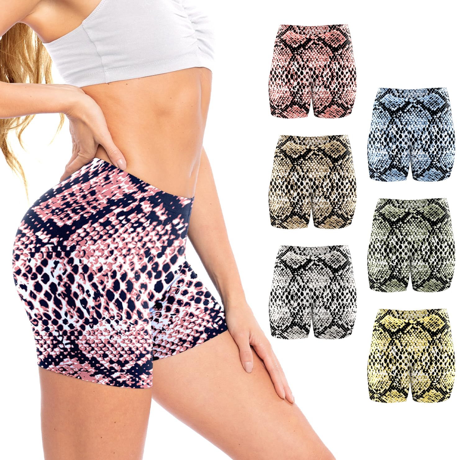 Sexy Basics Women's Ultra Soft Mini Bike Short | Spandex Workout Trunk Boxer | Multi Packs &amp; Colors
