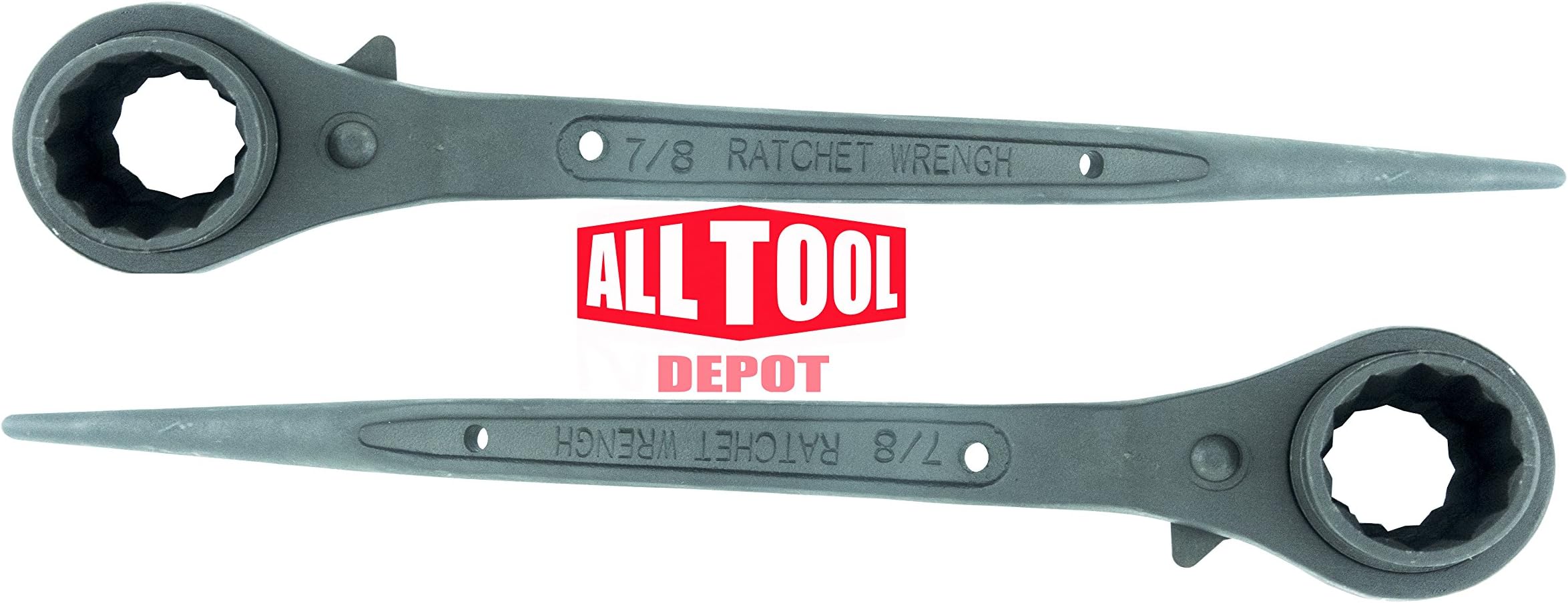 3/4 & 7/8 Scaffold Podger Ratchet Spanner Ratcheting Socket Wrench (2 Pack)