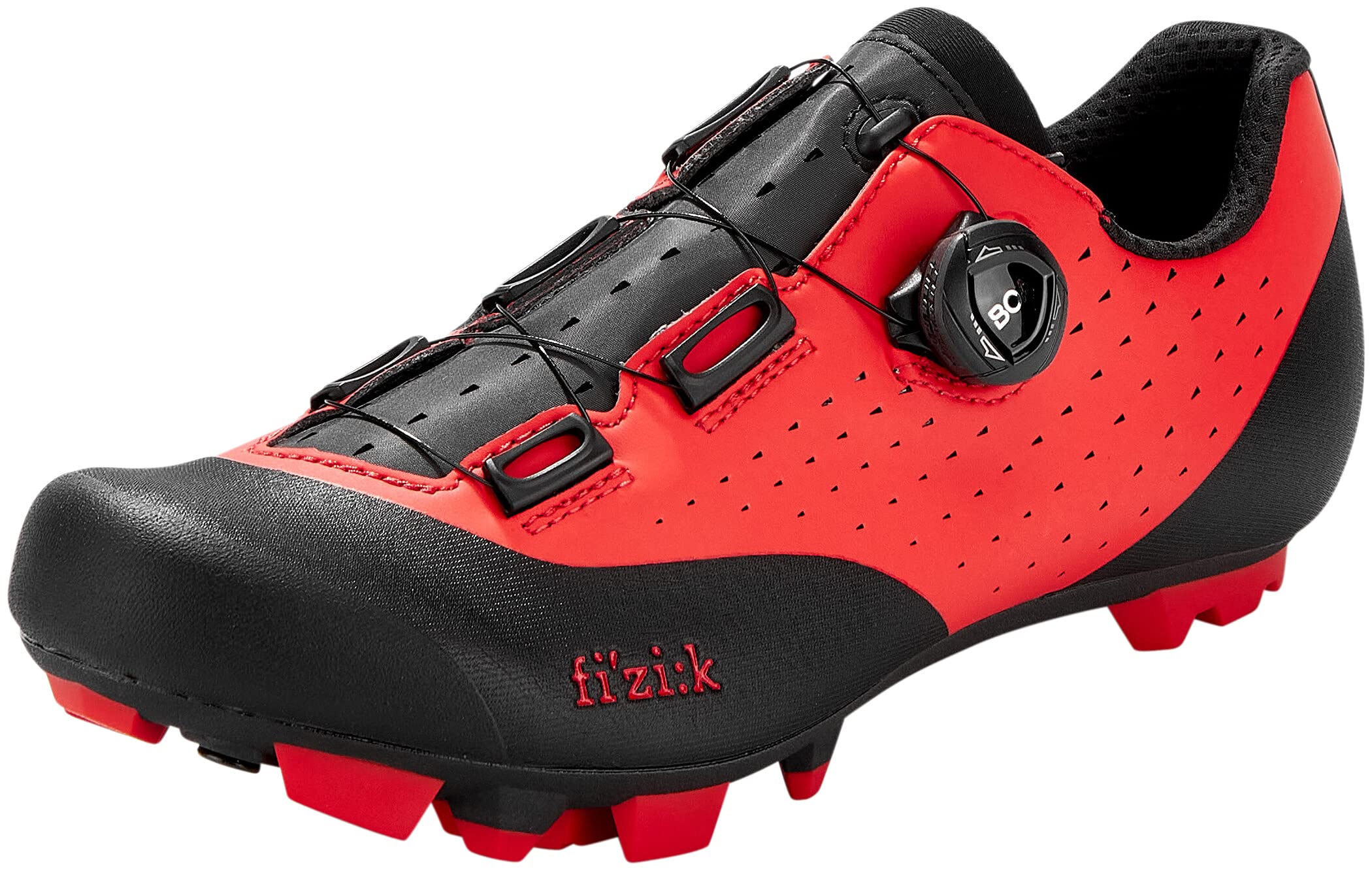 Fizik Unisex-Adult Vento Overcurve X3 Mountain-Biking-Shoes, Red/Black, 12.5
