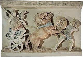 Ancient Greek Battle Relief Wall Plaque Plaster Handmade Decorative Panel