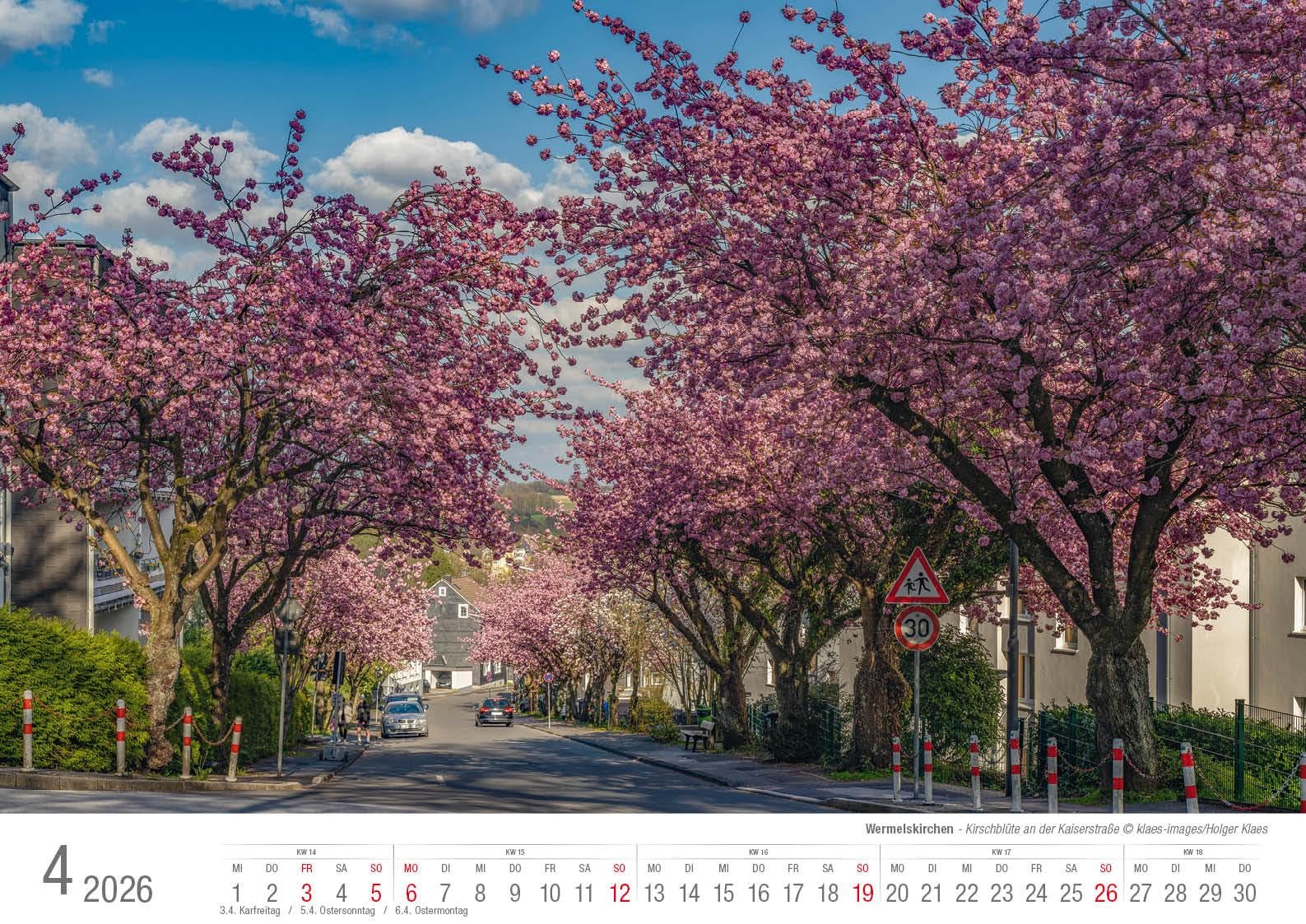 Wermelskirchen 2026 Bildkalender A3 Spiralbindung