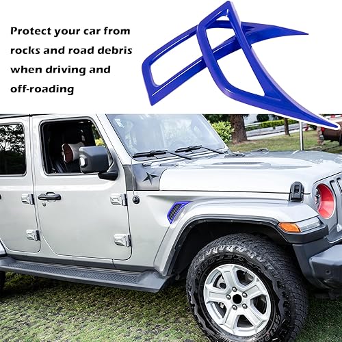 Miniatura 3 de Bonbo - Accesorios exteriores para rueda de automóvil, molduras de salida de aire acondicionado lateral, decoración de ABS (2 unidades)