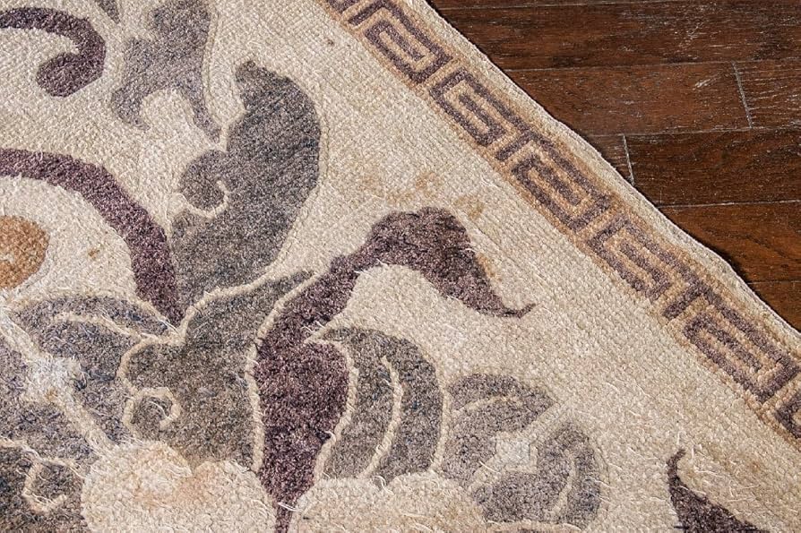 Amazon.co.jp: 家具 古い段通 堺段通 赤穂段通 径91×186.5cm