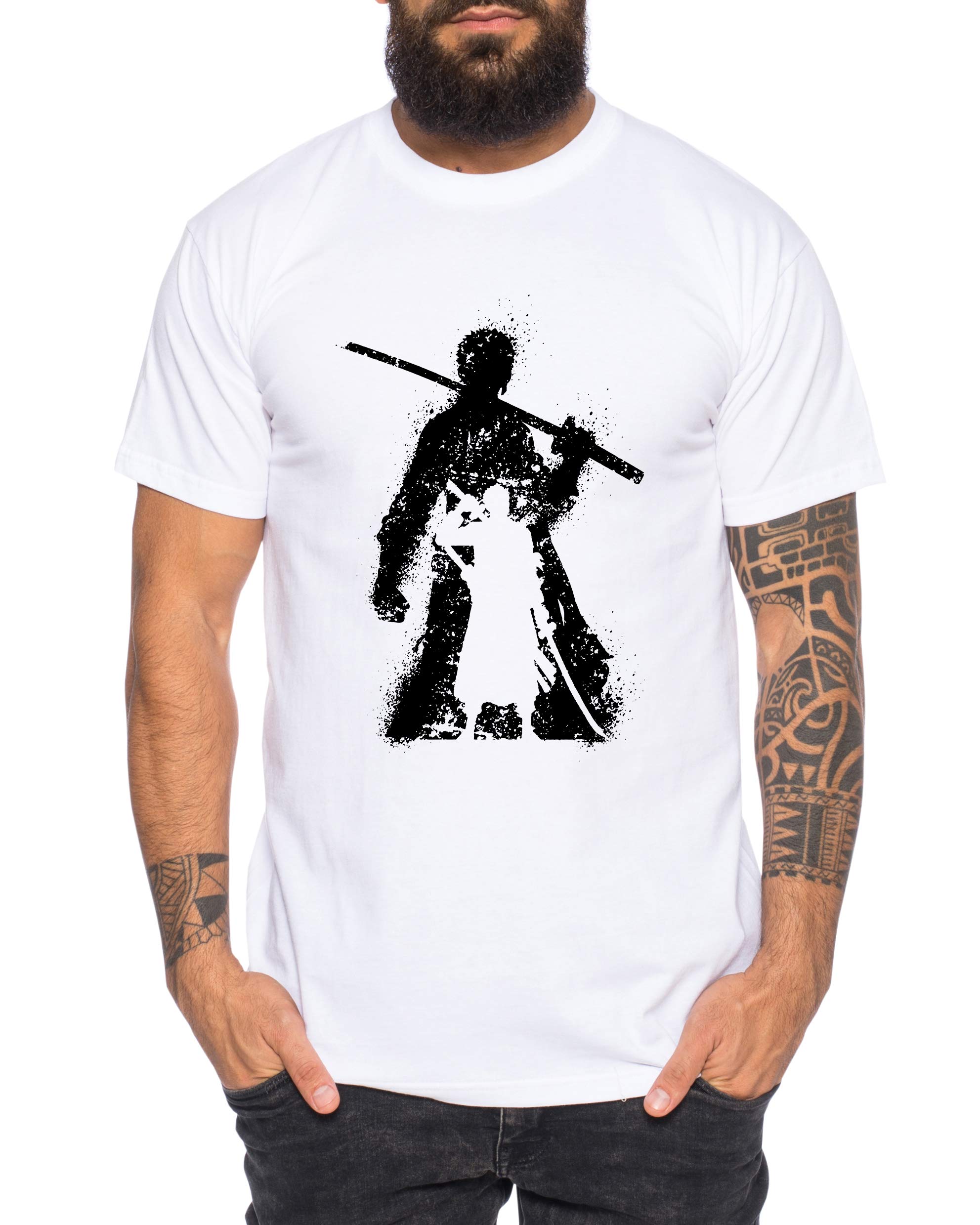 Tee Kiki Zoro Bruch One Manga Maglietta Luffy da Uomo Anime Piece