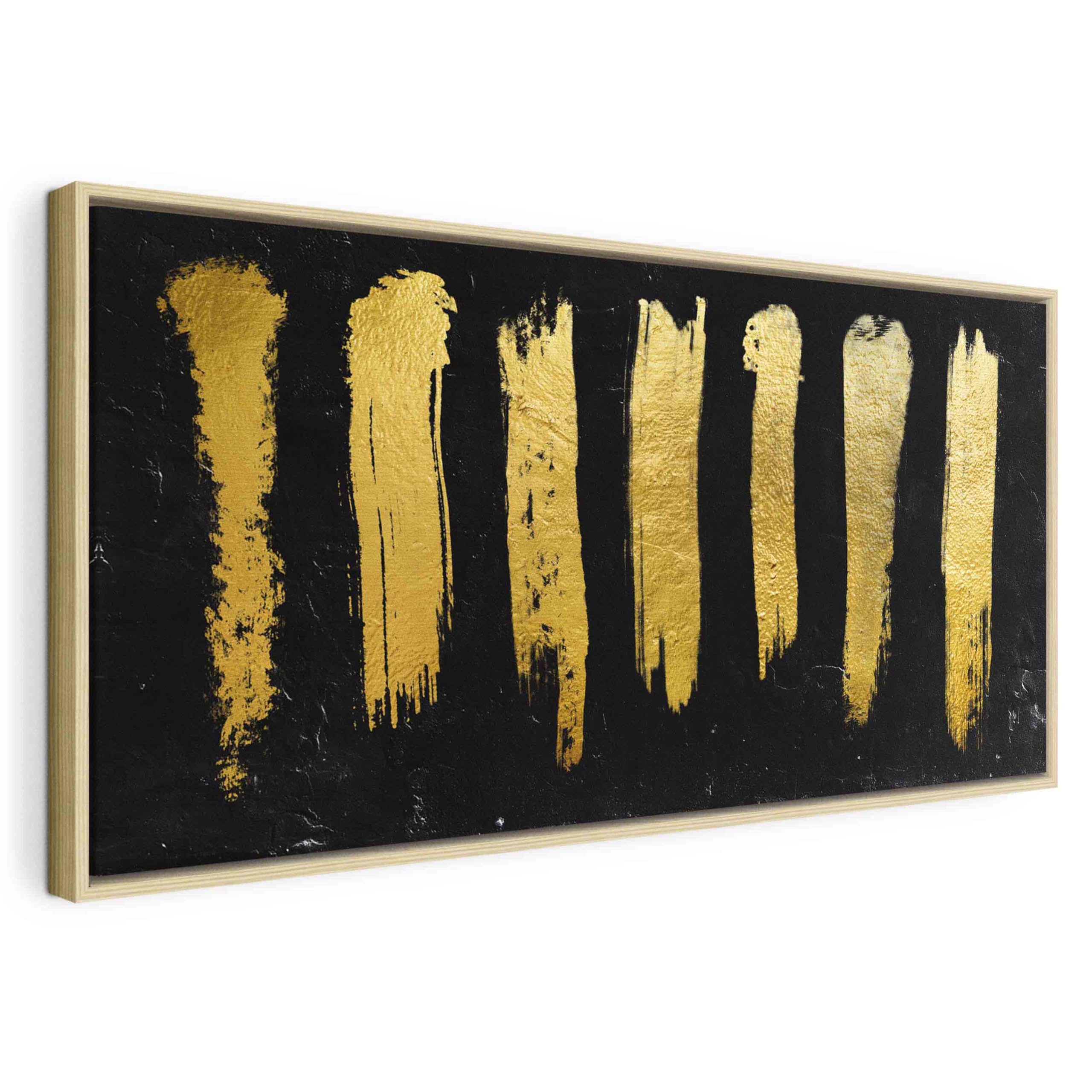 murando - Grand Tableau avec Cadre Chambre, Traces de Pinceaux, 140x70 cm