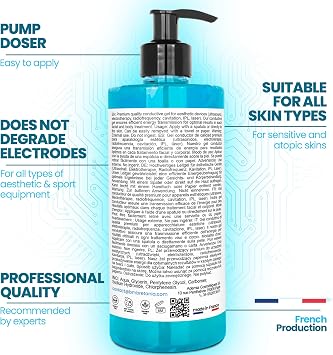 Conductive Gel - Professional Beauty Device Gel: Radio Frequency, Facial Microcurrent, Ultrasound, Electrodes, Cavitation, IPL Hair Removal, Laser - 500 ml