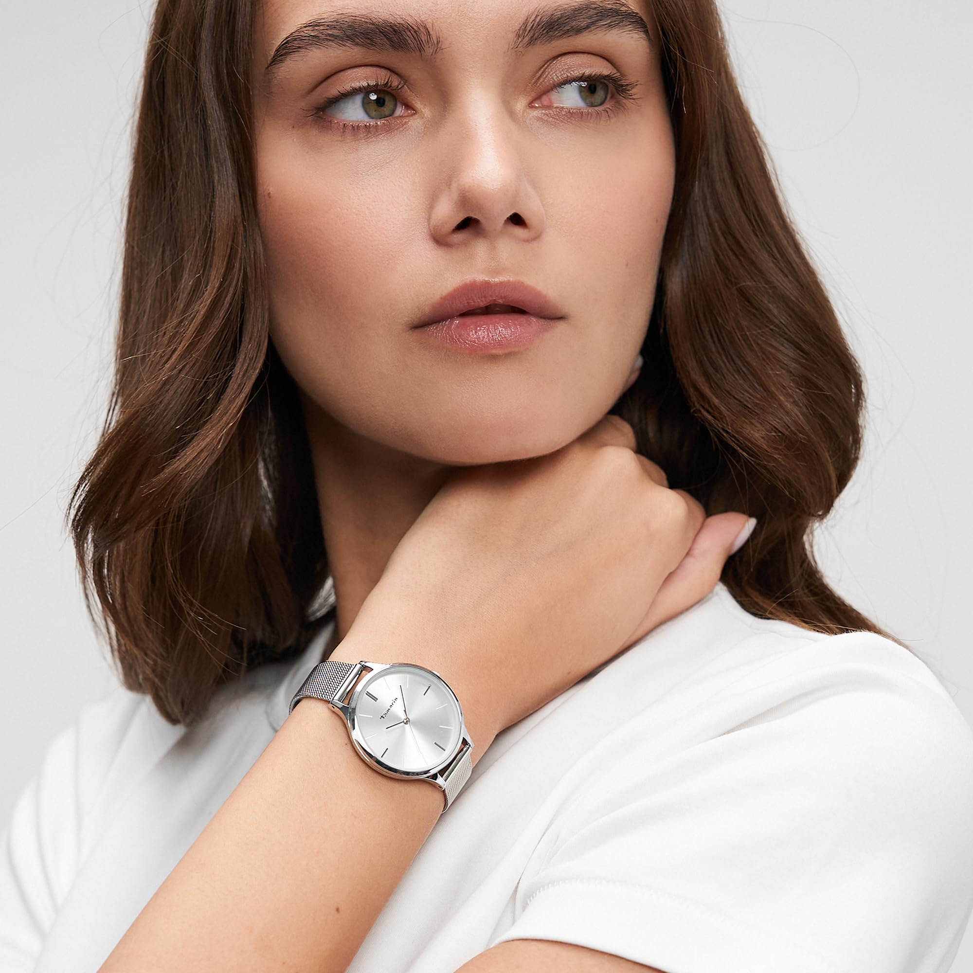 Tamaris Damenuhr - Elegante Damen Armbanduhr mit hochwertig schmalem Meshband