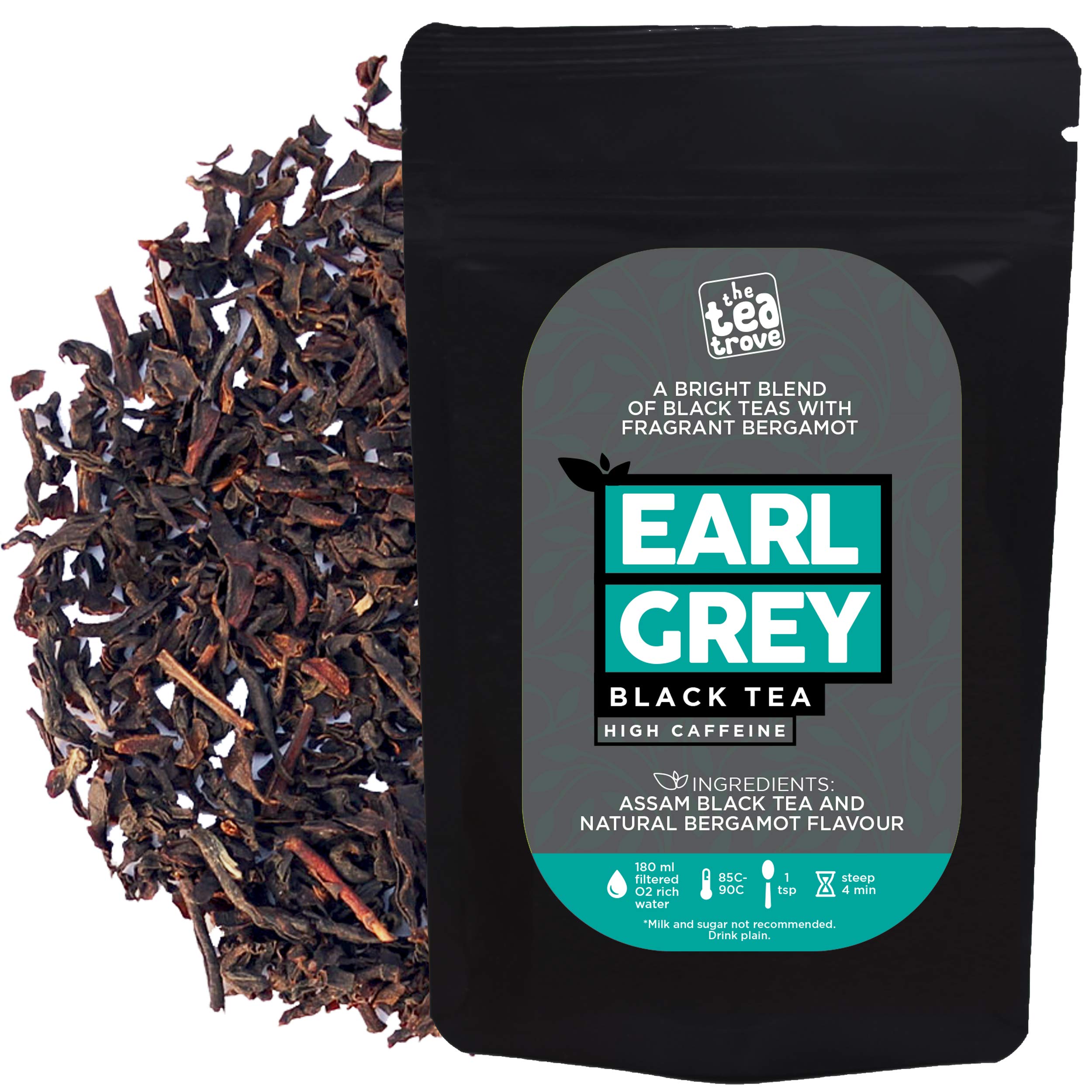 The Tea Trove - Earl Grey Tea Leaves (100 g), Fine Black Tea with Natural Bergamot for Healthy Teeth & Stress Burst , Steep as Hot or Iced Bergamot Tea (50 Cups) (B07QHK5Q48) Amazon Price History, Amazon Price Tracker