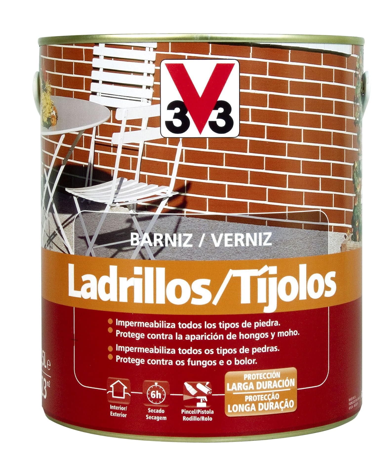 V33 Barniz Exterior Ladrillo Incoloro Brillante 2,5L