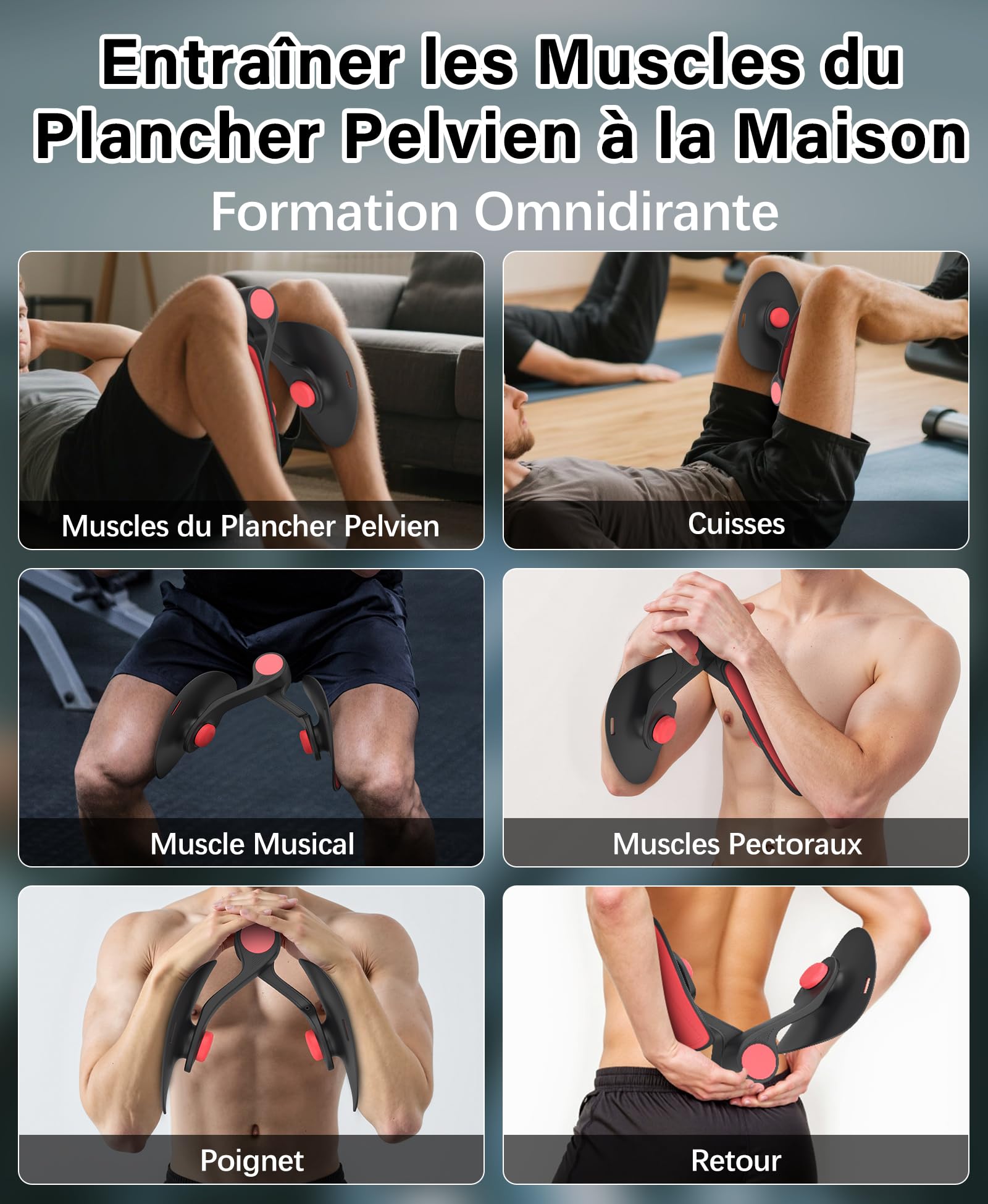 TINRIEF Entraîneur de Cuisse et de Hanche de 22 kg avec Bande de résistance, entraînement du Plancher pelvien, entraînement de Kegel pour la rééducation Post-Partum, Tondeuse intérieure de la Cuisse