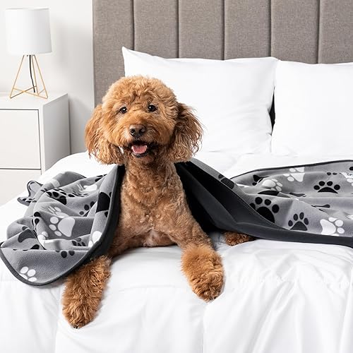 Miniatura 2 de PetAmi Manta impermeable para perros extragrandes, perros y gatos, funda protectora grande para muebles, manta reversible lavable de forro polar