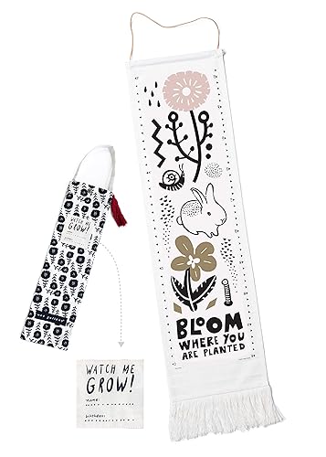 Miniatura 4 de Wee Gallery Bloom Canvas - Tabla de crecimiento para colgar en la pared para niños, hecha con tela orgánica sostenible, decoración elegante de