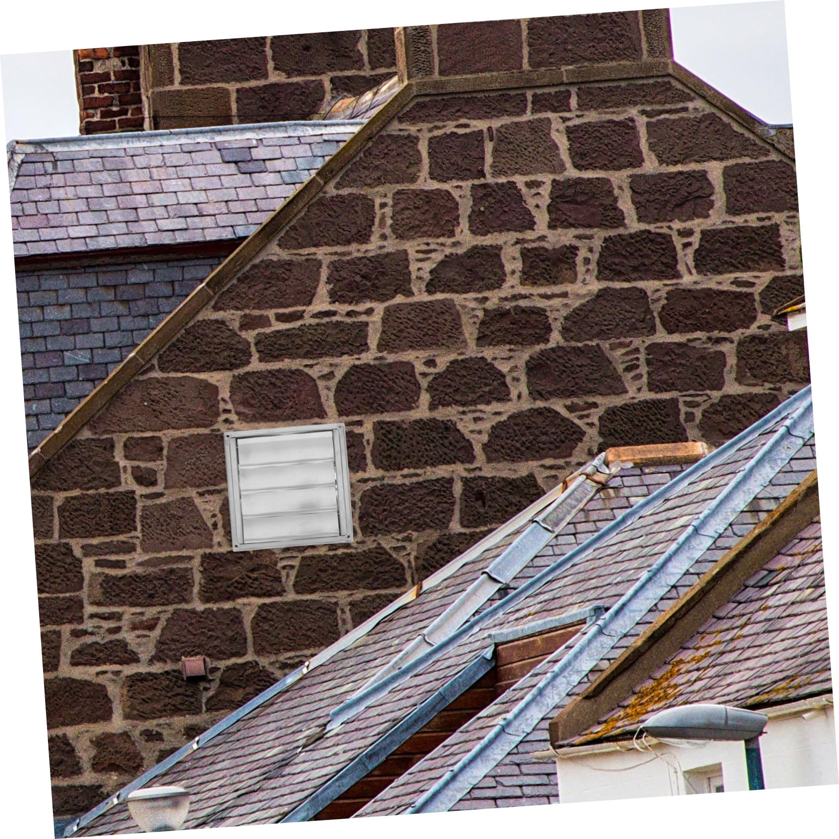 Rejilla de Ventilación Exterior de Acero Inoxidable con Lamas Móviles Ajustables y Malla Protectora para Paredes para Ventilación Baños Cobertizos y Vehículos Pequeños