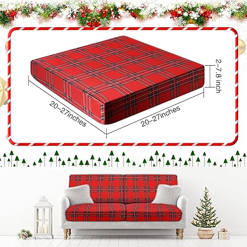 Miniatura 40 de Newwiee Funda de cojín, para cojín de asiento de sofá o sillón, 8 unidades, elástica, para sofá, muebles de patio y exteriores, de repuesto, suave