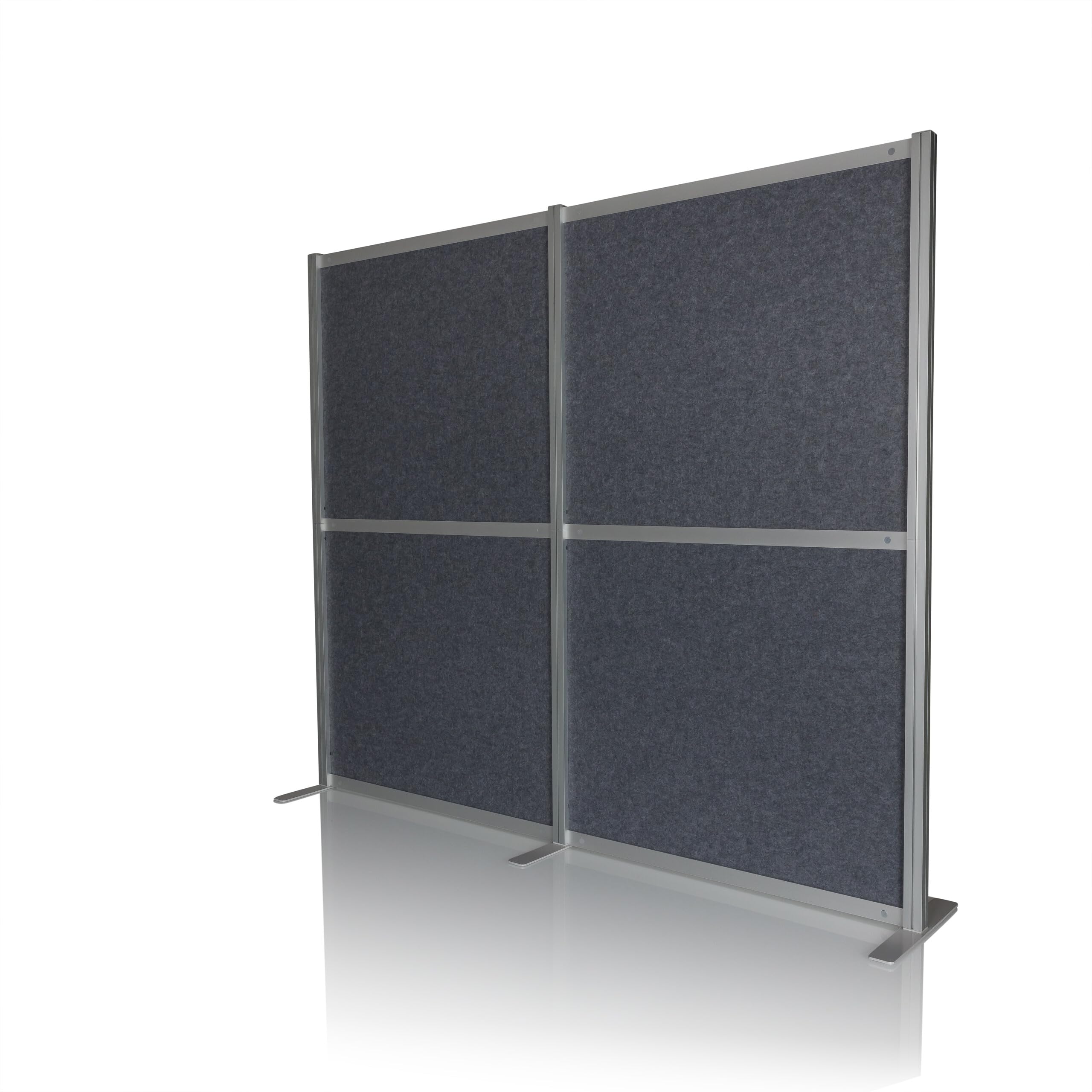 hjh OFFICE Akustiktrennwand FLEXMIUT MODUL schallabsorbierende Trennwand, freistehender Sichtschutz für Büro und Zuhause, Grau