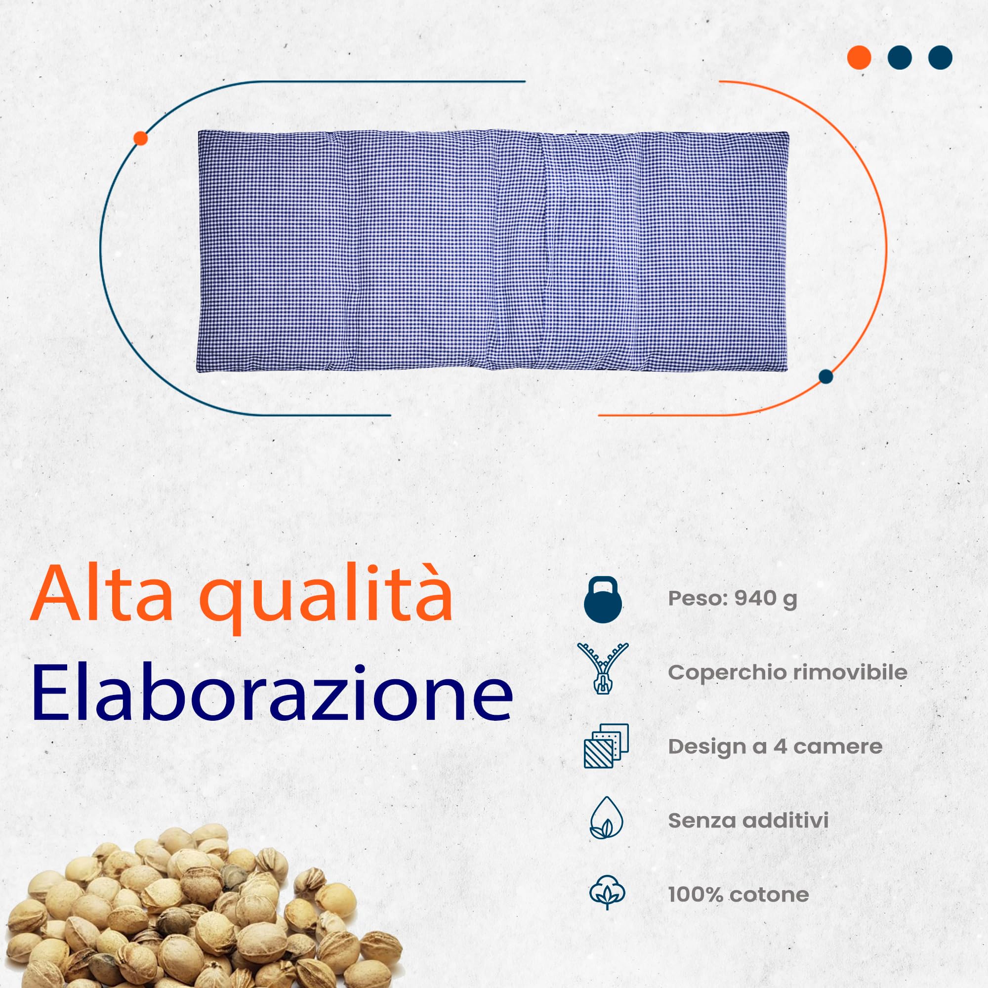 IEA Medical - Cuscino in pietra di ciliegio | noccioli di ciliegia riscaldabile | cuscino cervicale riscaldante | cuscino termico |Sollievo dal dolore