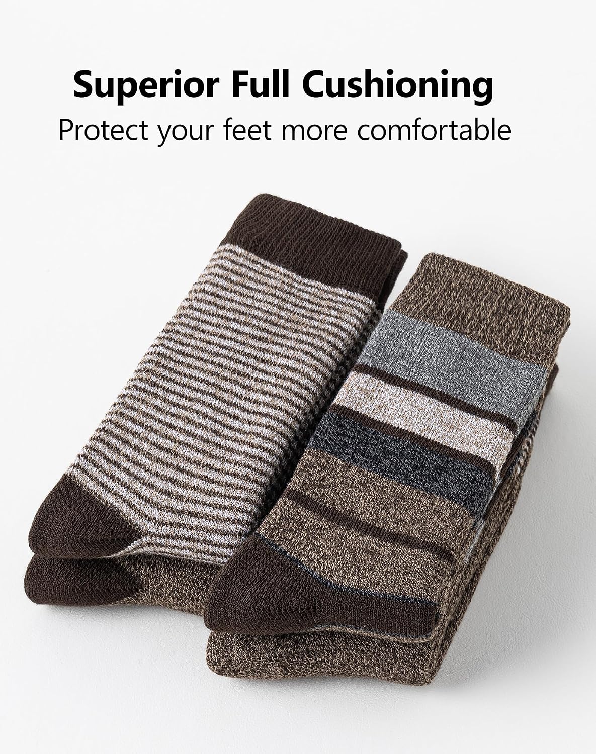 Sock Amazing Stylish Men‘s 4 Pairs Thermal Socks for Winter Extreme Cold Weather Thick Crew Boot Socks