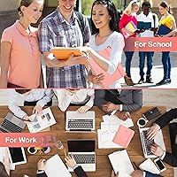 Vista 7 de 5 Subject Notebook with Removable Dividers Tabs, 300 Pages Leather Hardcover Spiral Notebook College Ruled, 8"x10" Large B5 Notebooks for Work