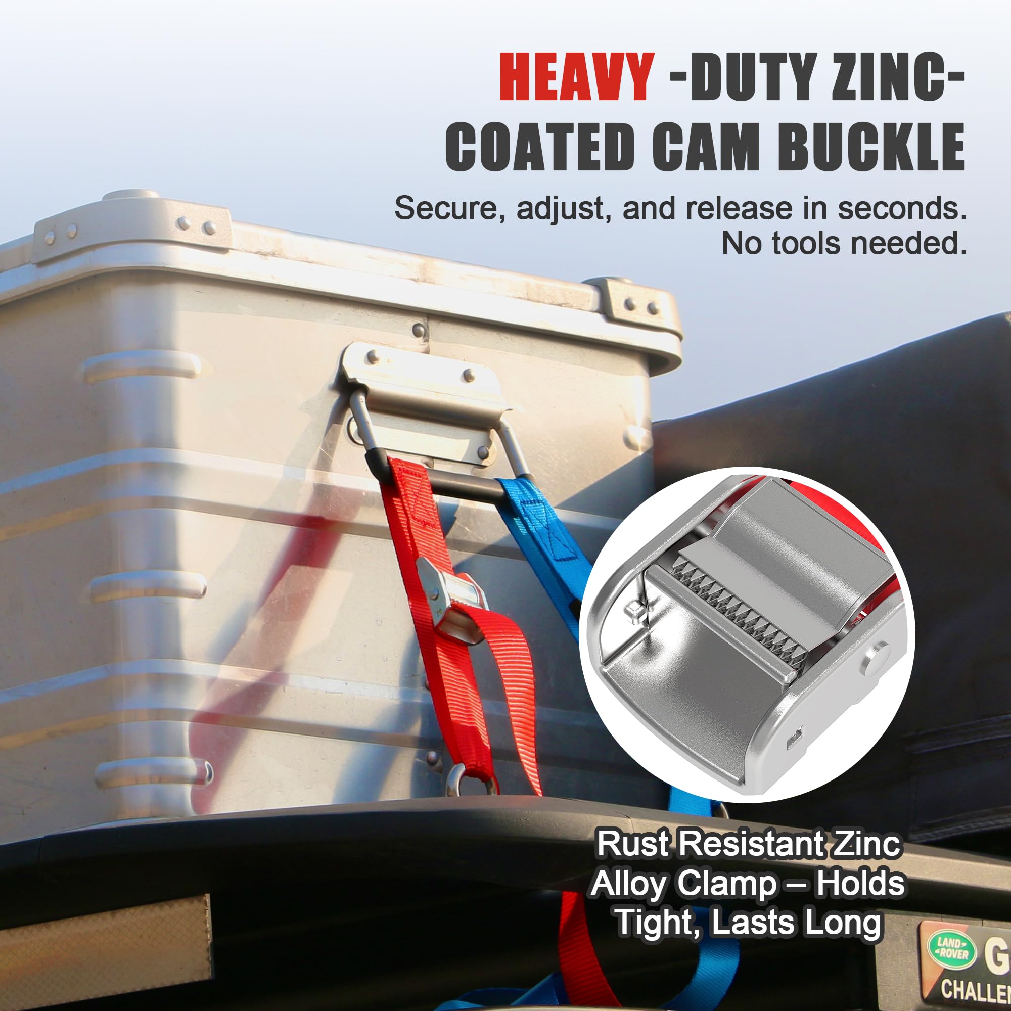 AWELCRAFT Cam Buckle Straps - 8 Pack -3 AWELCRAFT Cam Buckle Straps - 8 Pack -3