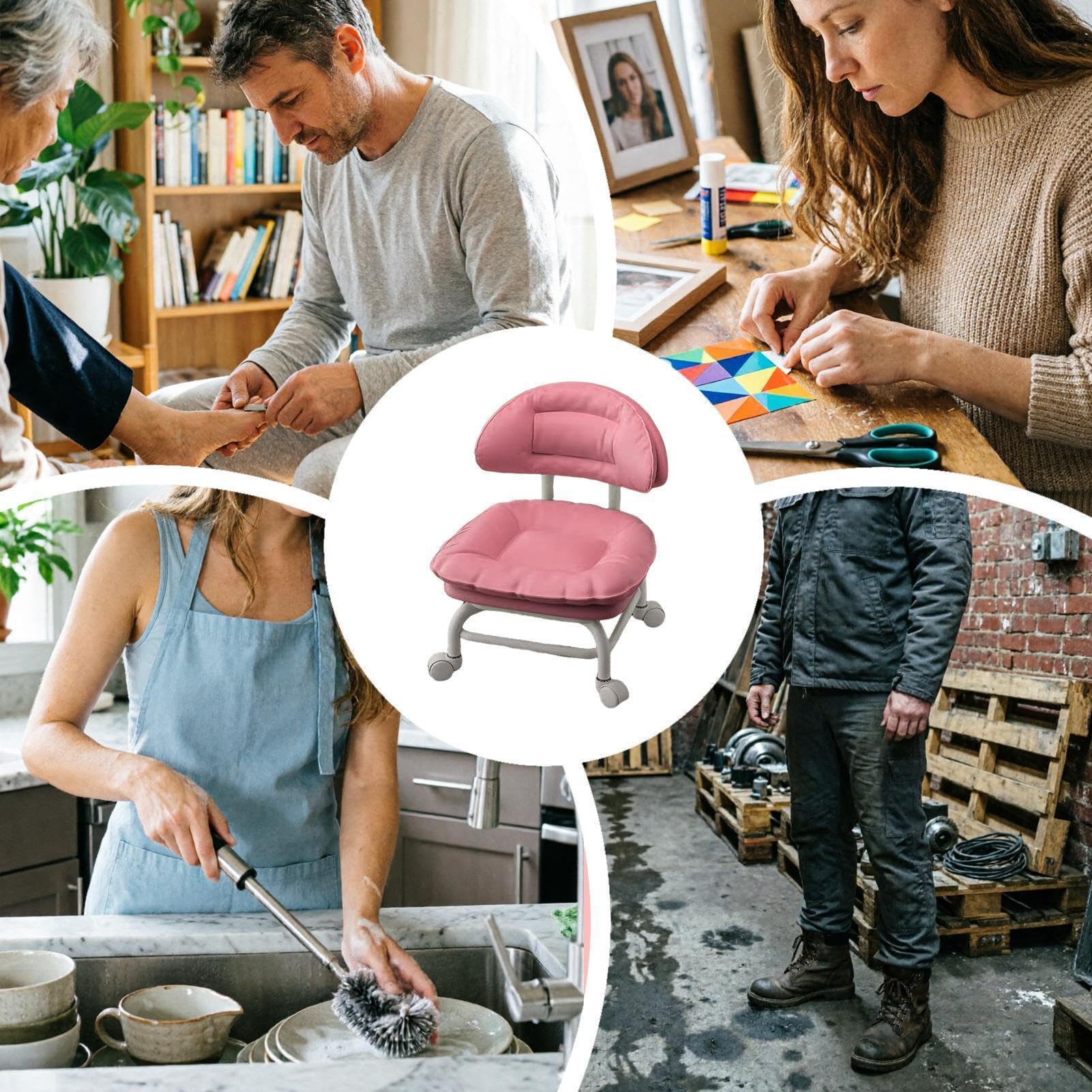 Tabouret roulant avec - Chaise pivotante avec roulettes