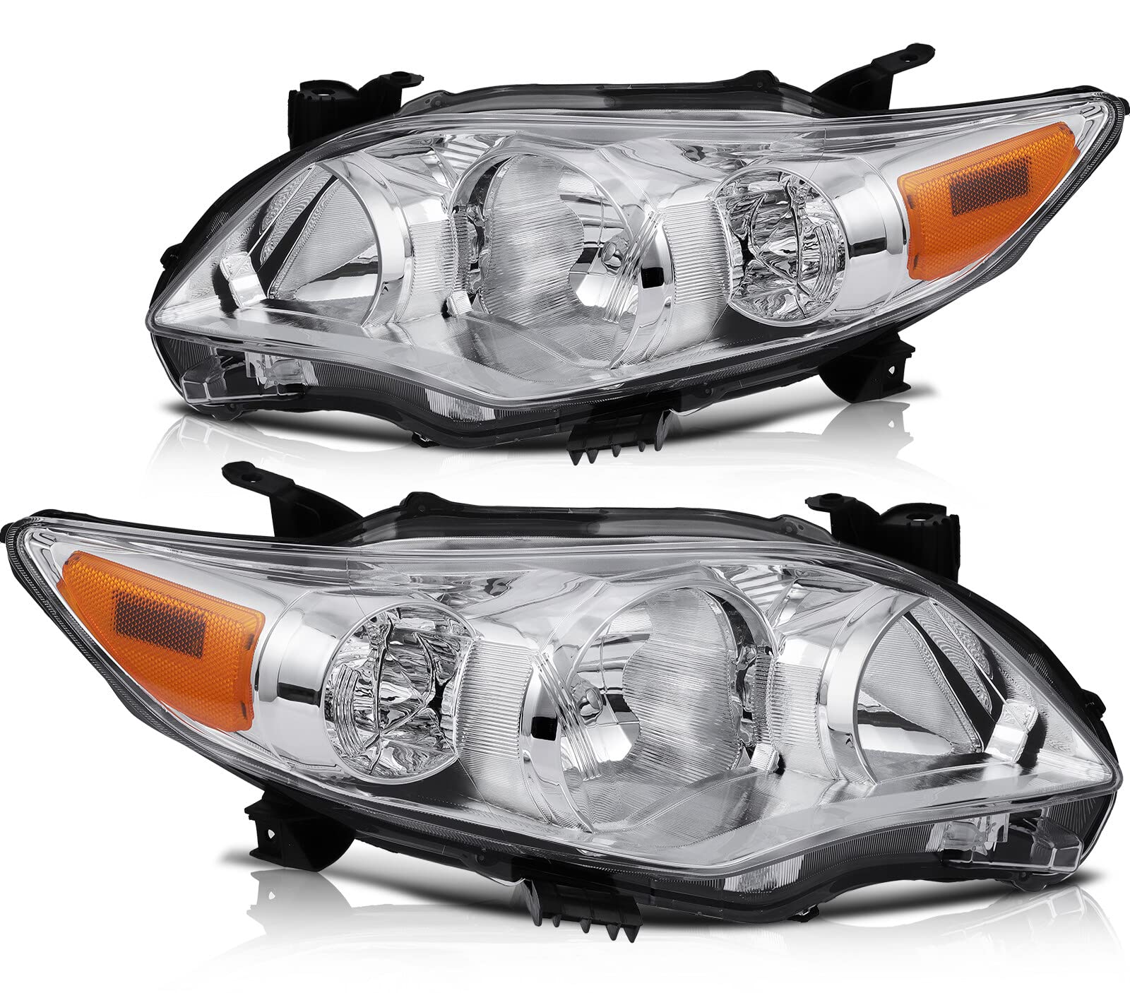(ONLY ONE) Headlight Assembly Fit For Toyota Corolla 2011 2013 INEEDUP 8115002B60, 81150-02B50, TO2519131, TO2503204, TO2502204, TO2518131 Front Outside Headlamps