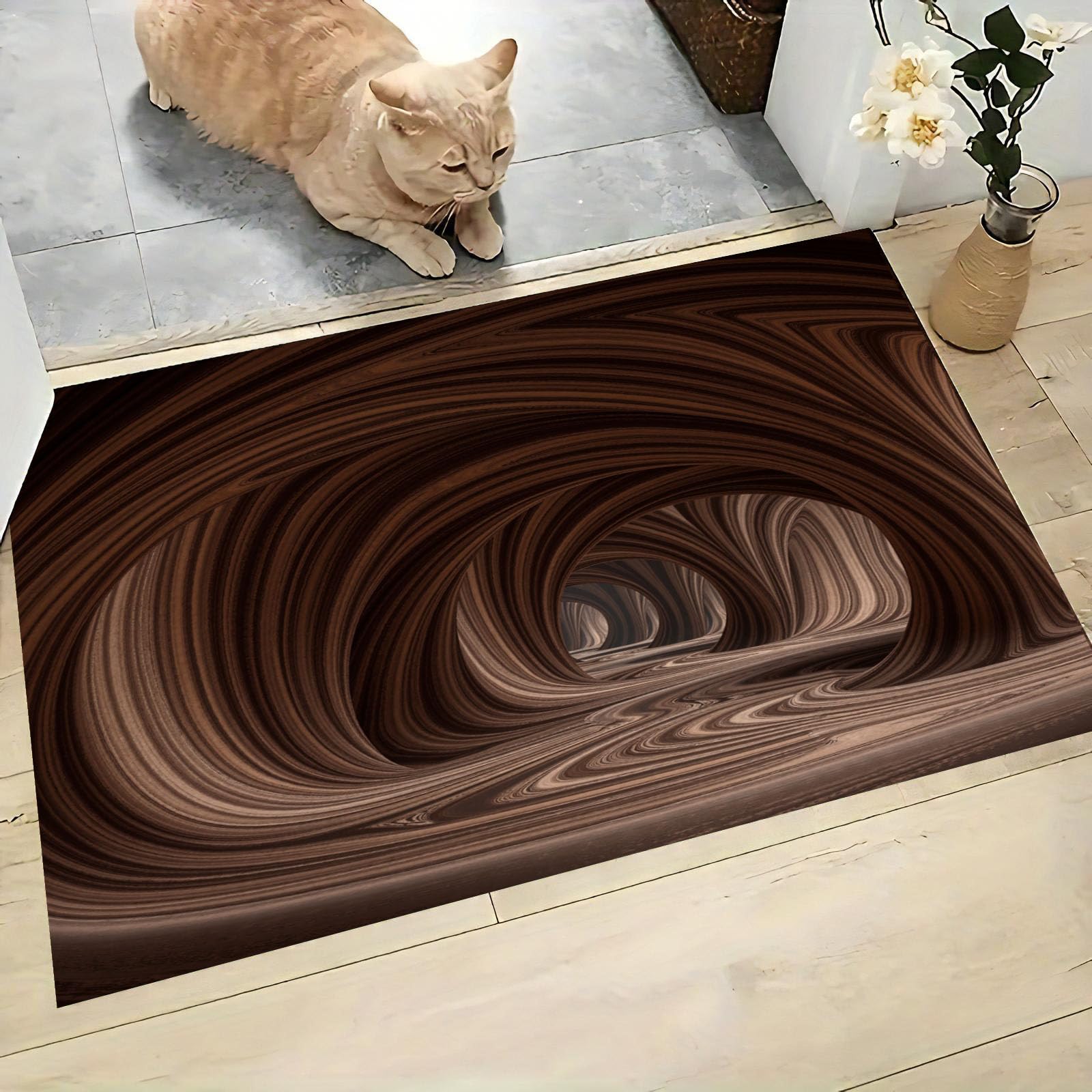 Tapis absorbant 3D 60x90cm et paillasson d'entrée antidérapant lavable