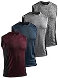 4 Pack Men's Workout Tank Tops Sleeveless Quick Dry Gym Muscle Shirts