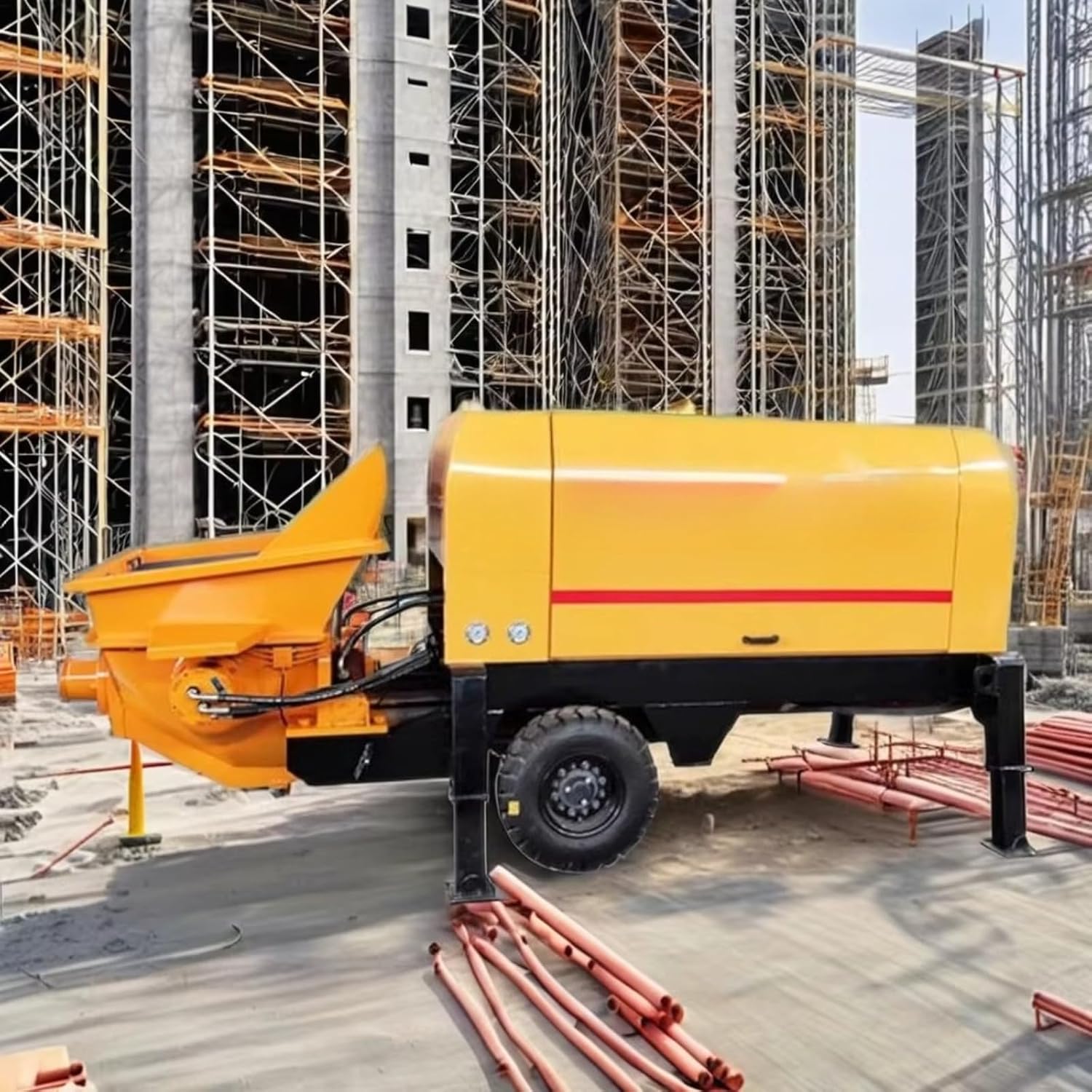Concrete Mixers Powerful Concrete Pump Small Portable Concrete Pump 20m³/h for DIY & Small Construction Projects Mortar, Grout, Fine Aggregate - Dependable & Adaptable