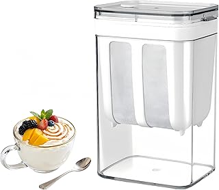 Yogurt Strainer-1100ML (1.16 Quarts) Capacity Yogurt Strainer Separator, BPA Free PP Material Greek Yogurt maker for Whey Separation,Fits Nut Milk,Juice,Kefir,Tofu,Cheese(1.16Quarts-White)