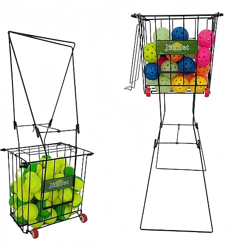 Tolvas de pelota de tenis, tolva de pickleball, 79 tenis o 50 unidades de pickleball, también se puede utilizar como recogedor de pelotas, fácil de