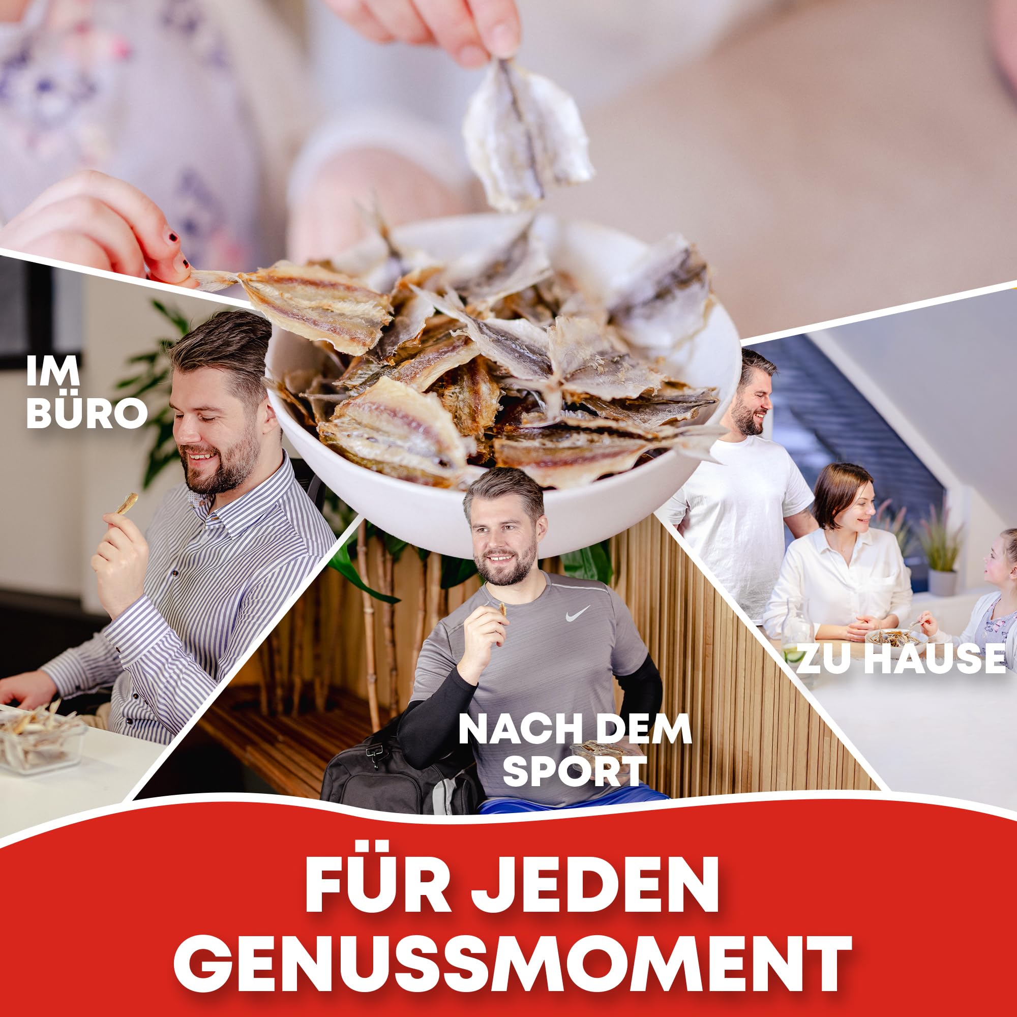 Goldband Selar Original 1kg - Fisch Jerky I High Protein I Snacks I Trockenfisch Omega 3 I Beef Jerky, Trockenfleisch & Chips Snack Alternative