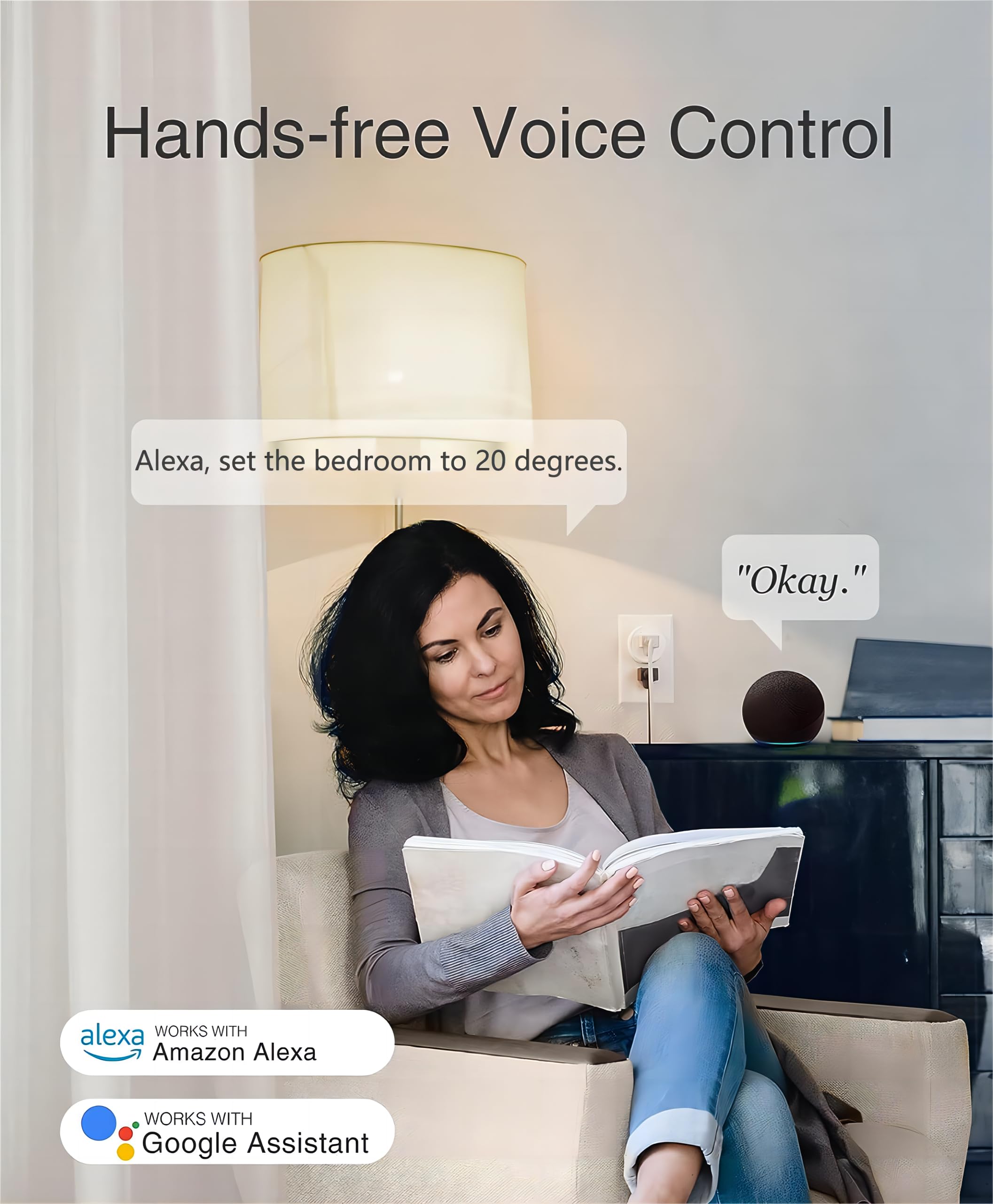 009 Serie Knob Termostato Calefacción WiFi para Caldera de Gas/Agua, Termostato Inteligente Programable para el Hogar, Función de Control de Voz Compatible con Alexa, Google Home 5A(Blanco)