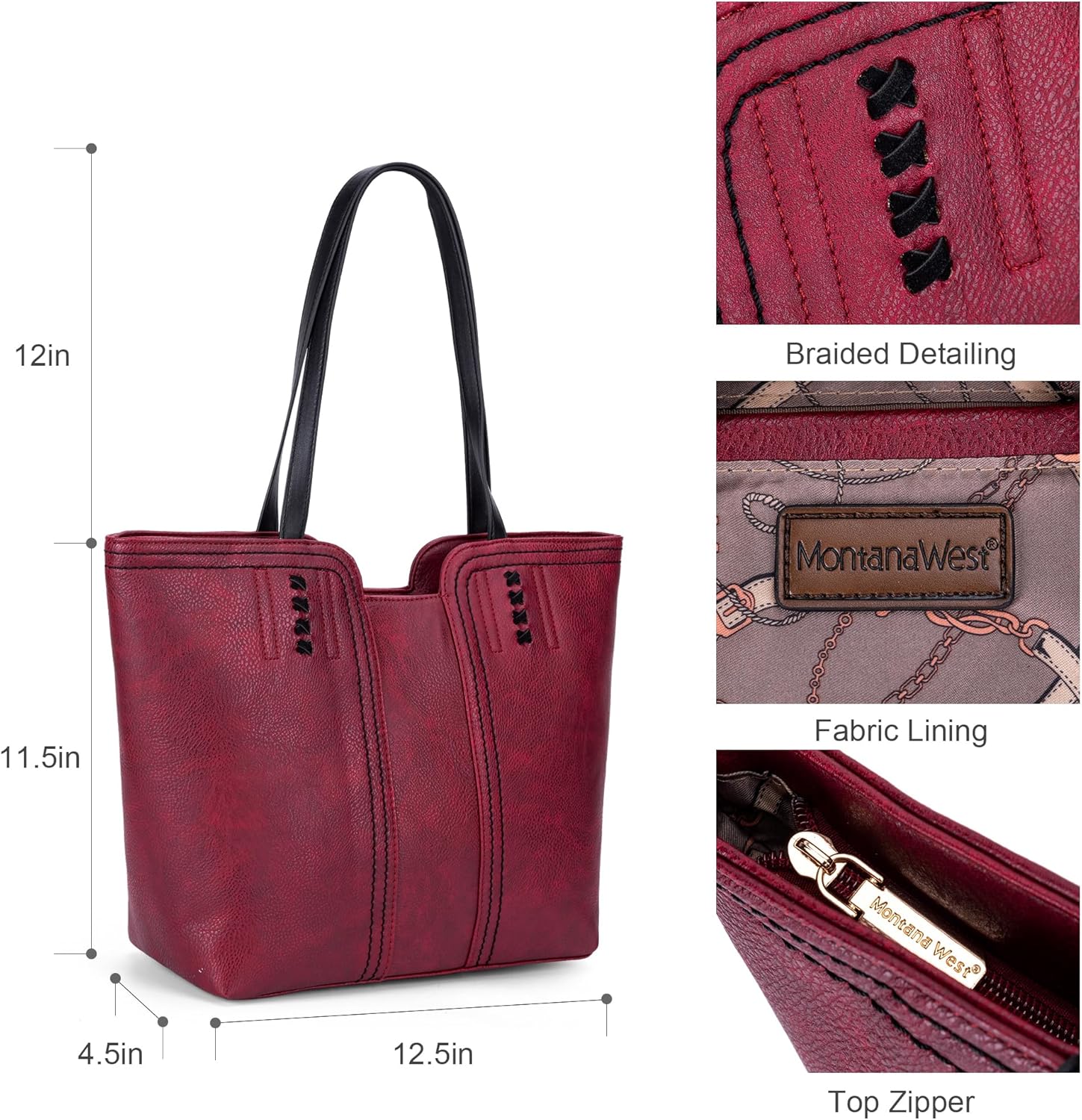 Montana West Tote Bag for Women Top Handle Satchel Purse - Image 3