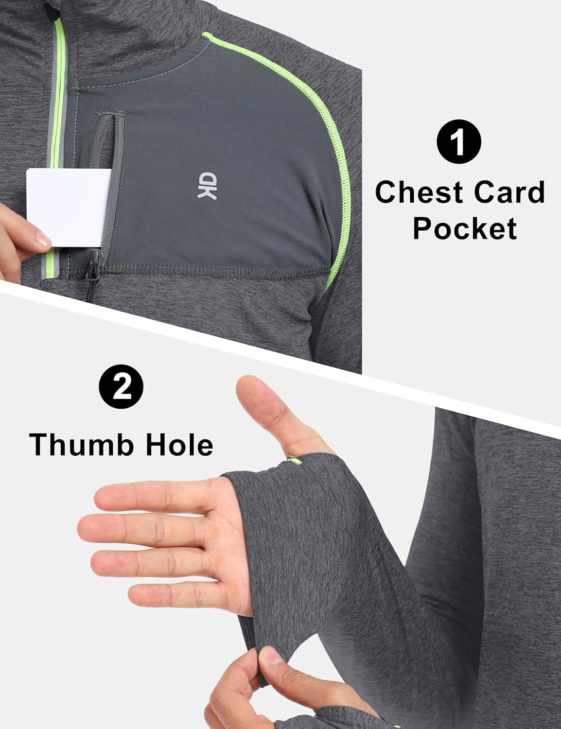 Little Donkey Andy Men's Long Sleeve Quick Dry Lightweight Running Exercise Sports T-Shirt Top - Image 5