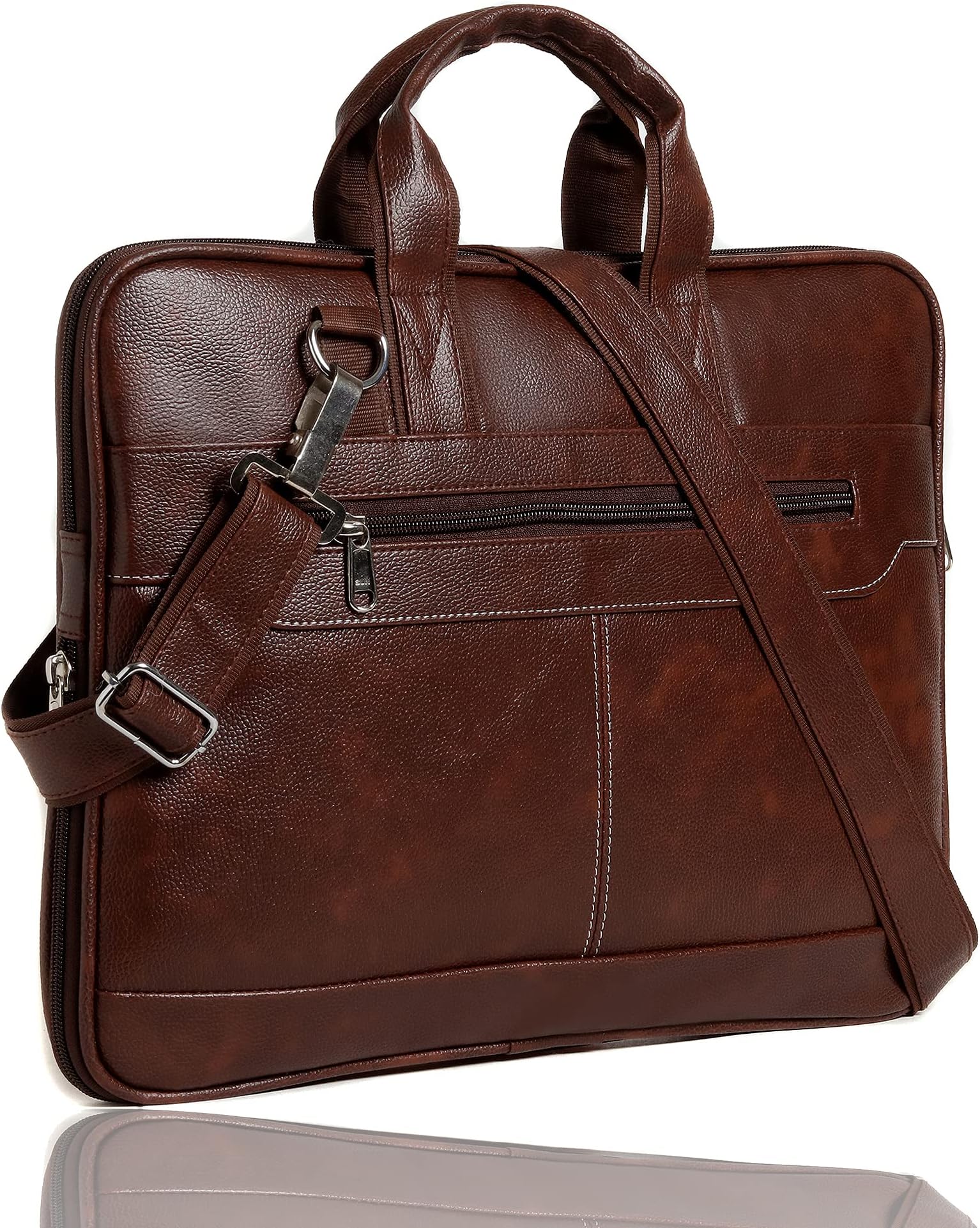 Bagneeds Men's Black Synthetic Leather Briefcase Best Laptop Messenger Bag Satchel for Men