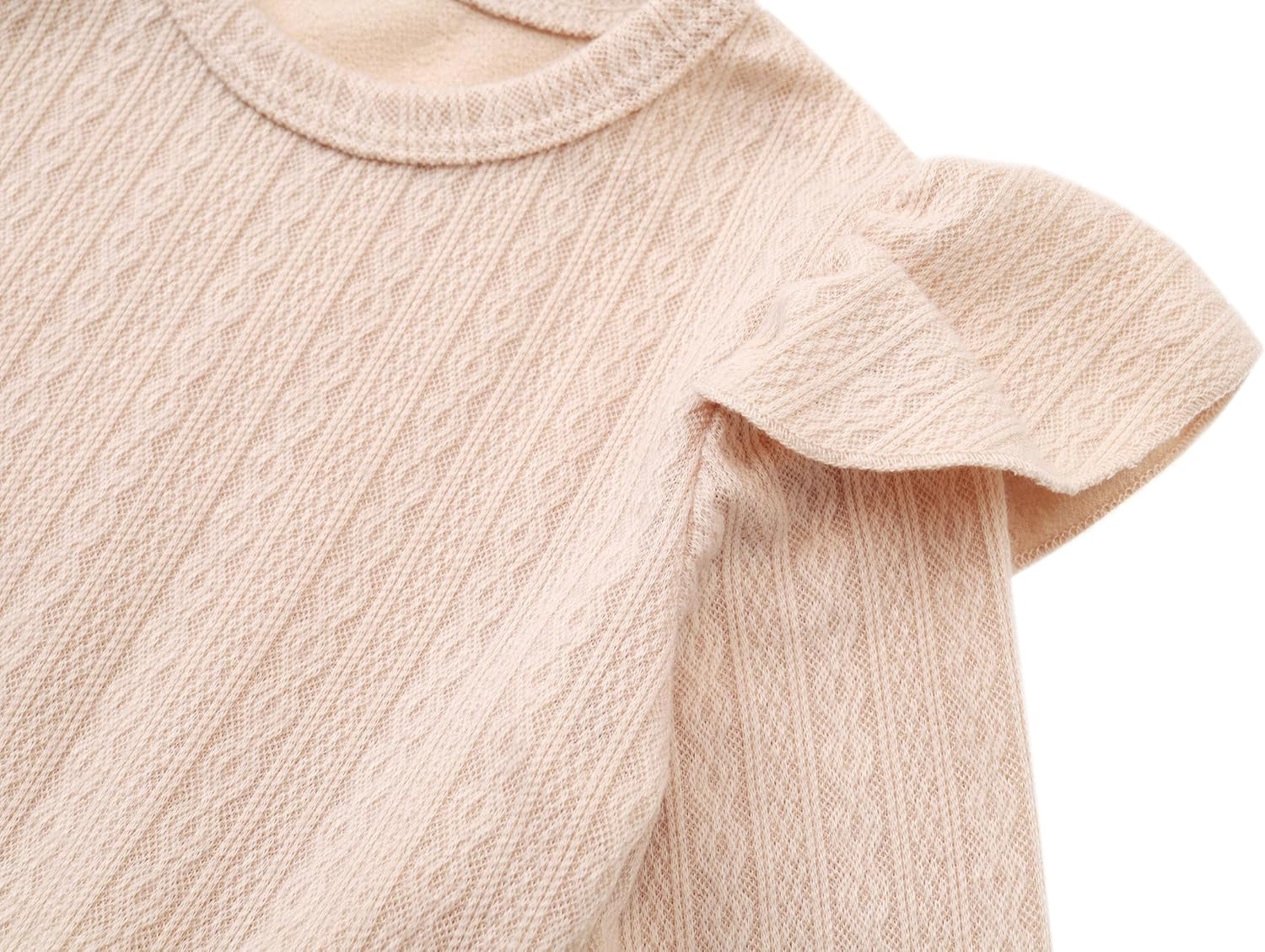 Toddler Girl Dress Knitted Ruffle Sleeve Dresses A-Line Swing Fall Winter Clothes - Image 4