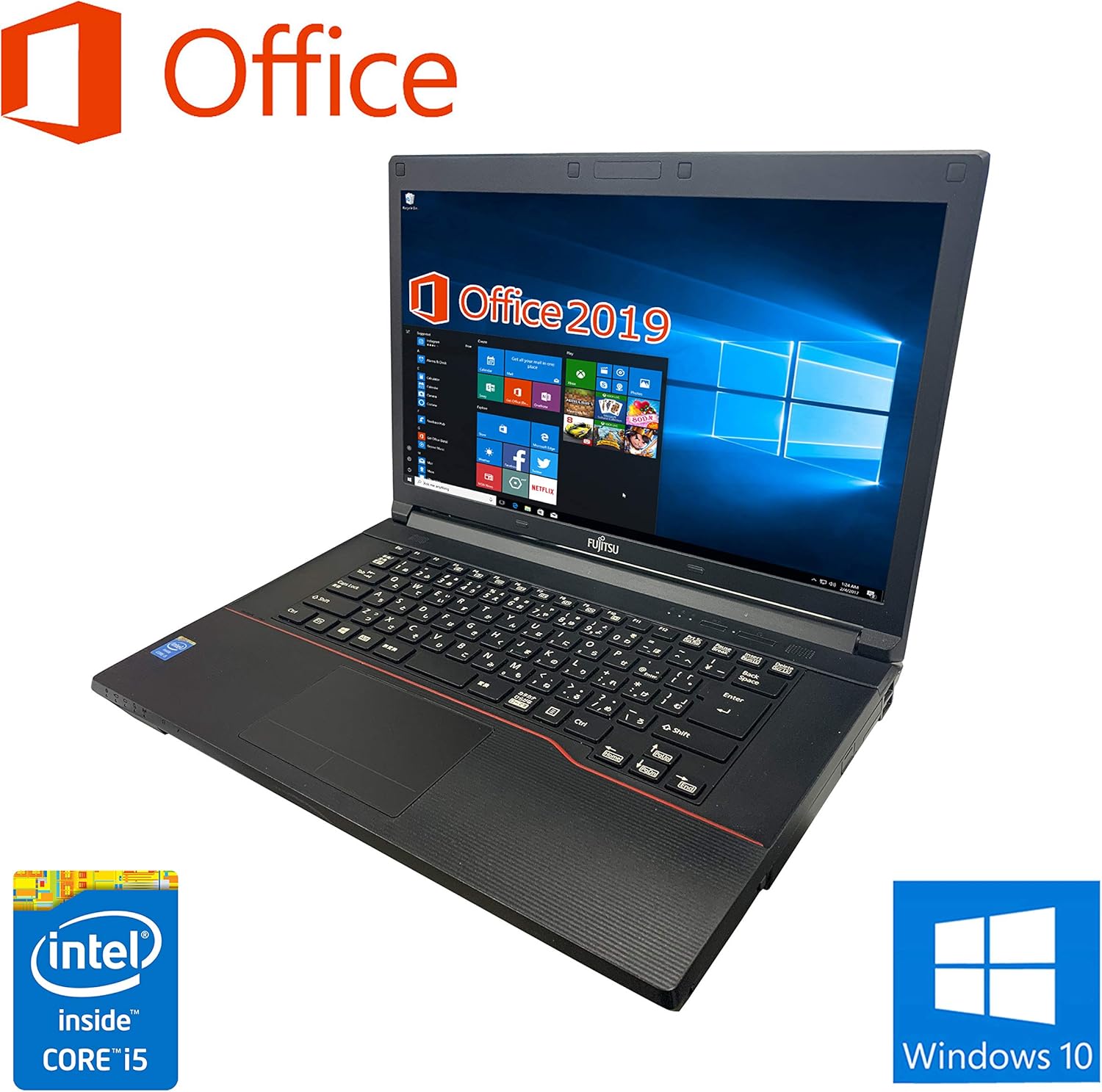 オイルペイント ノートパソコン Office搭載 富士通 FMV LIFEBOOK A574