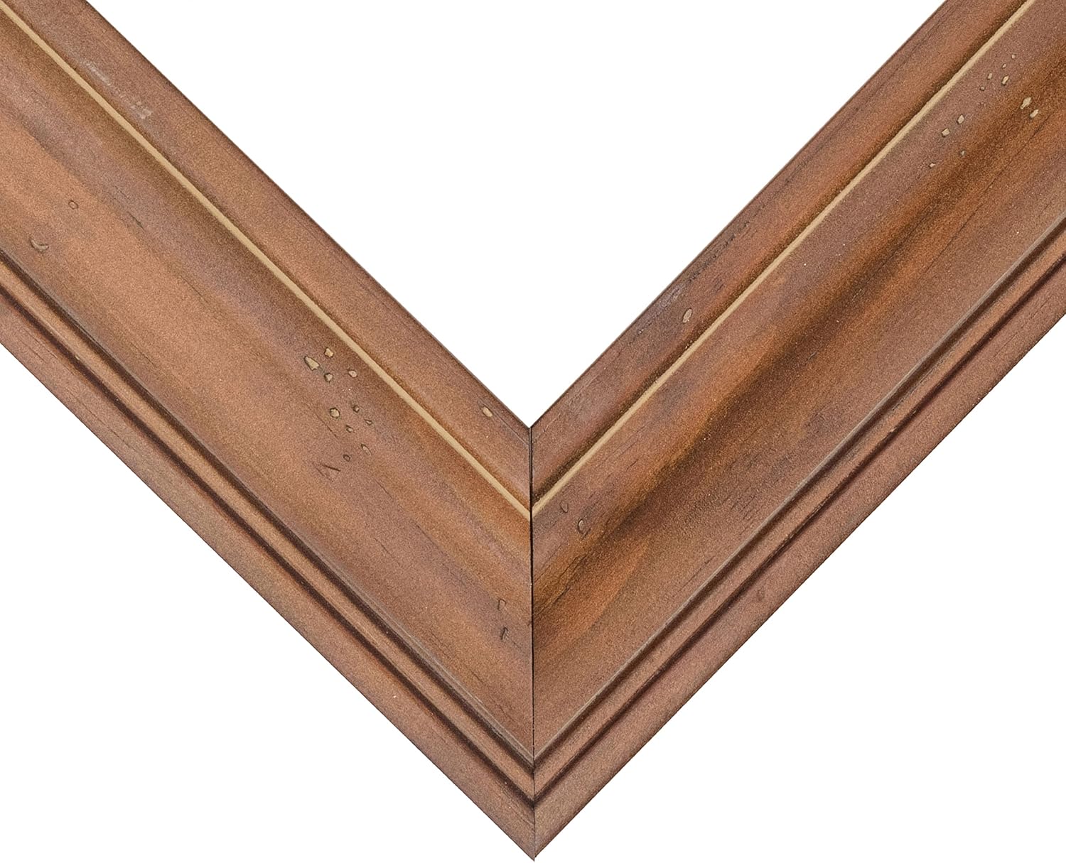 Craig Frames Elite Aged Pine, 11x14 Picture Frame With Glass, Whiskey Brown