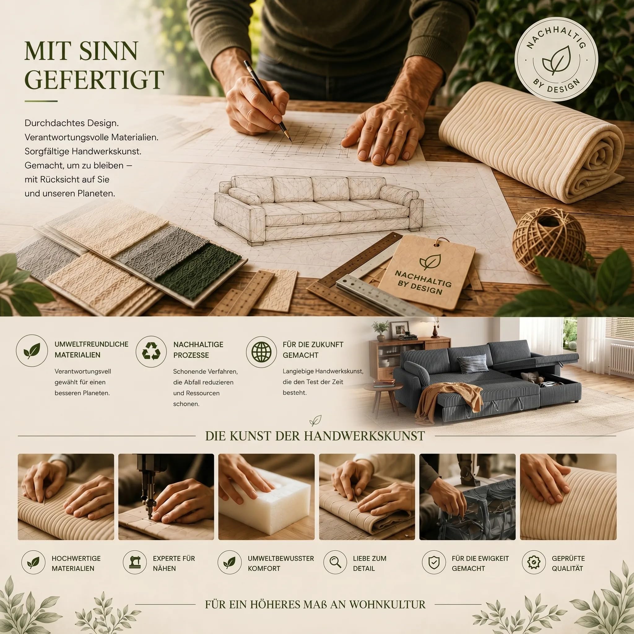 HOMRELEXA Ecksofa mit Schlaffunktion, Cord-Bezug Schlafcouch in L-Form, Schlafsofa Ausziehbar, Ausziehbares Sofa mit Stauraum, Umkehrbare Chaiselongue (Links oder rechts), Grau