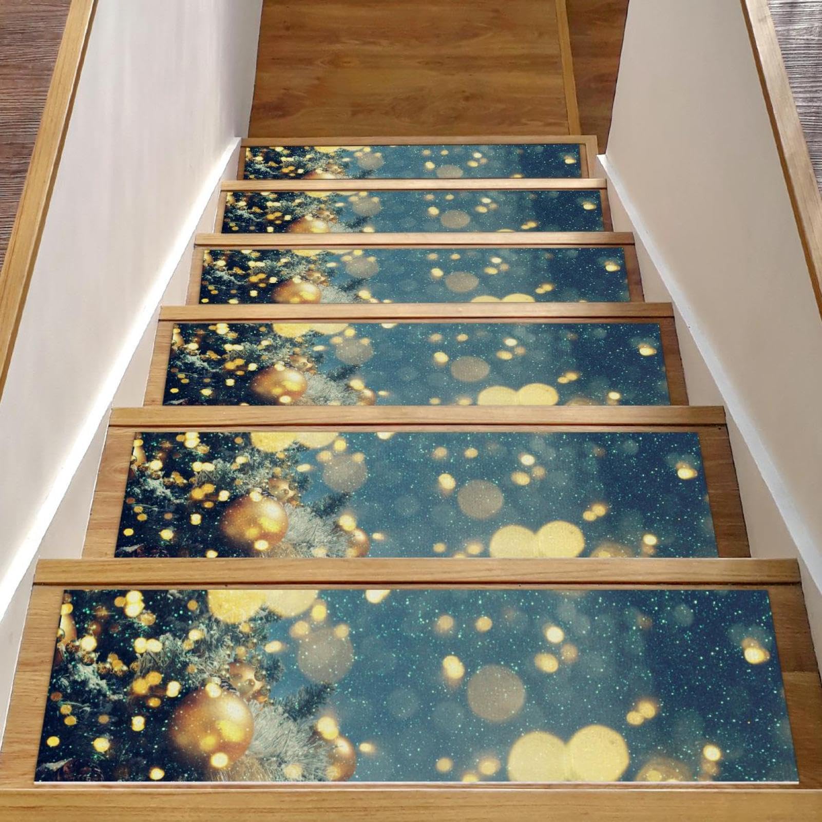 Alfombra antideslizante Navidad autoadhesiva interior 15 unidades 8x30 pulgadas