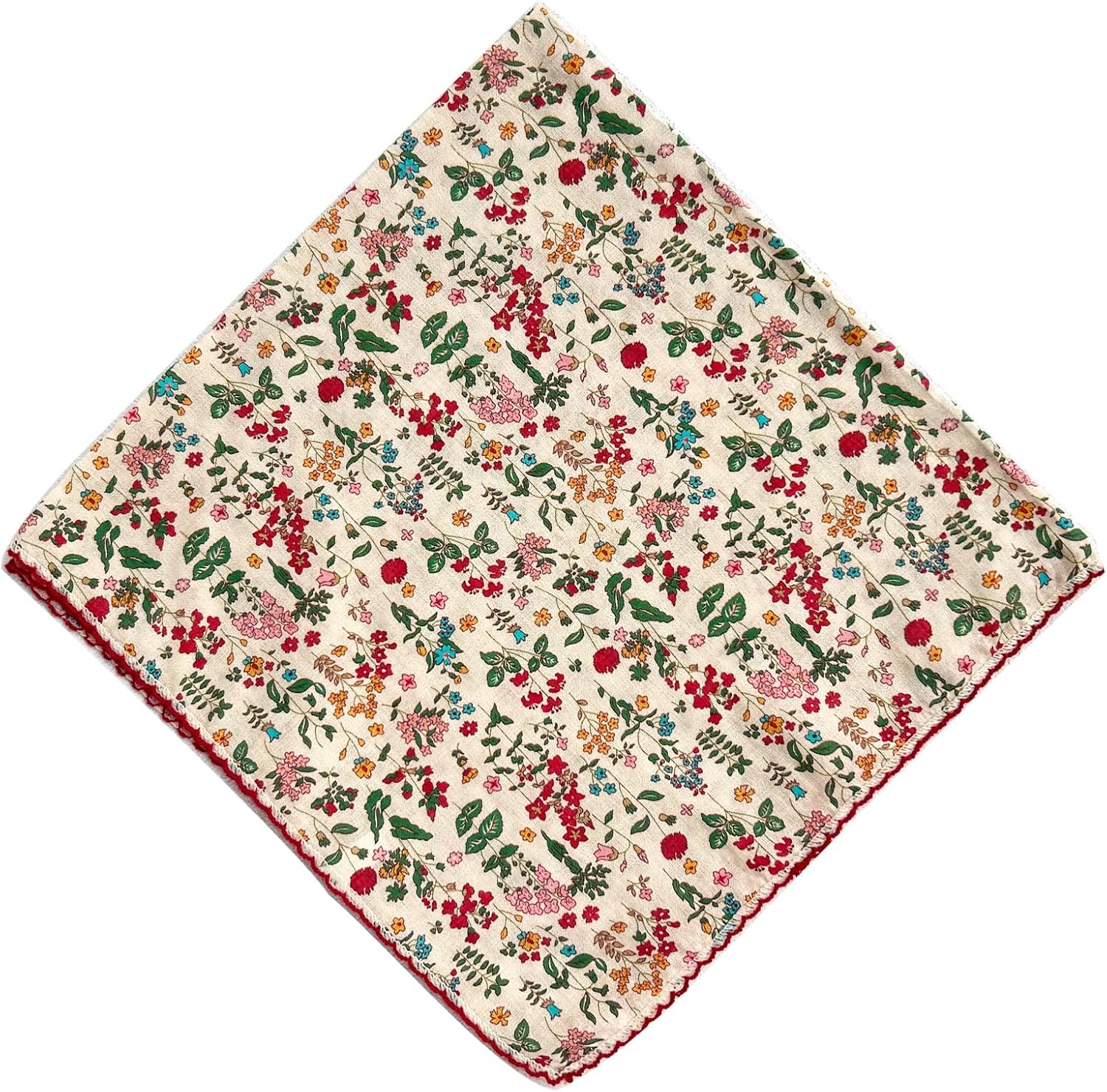 4 Pack 100% Cotton Bandanas for Women 21x21 inches - Assorted Floral Printed Head Scarves, Kerchiefs Set - Image 3