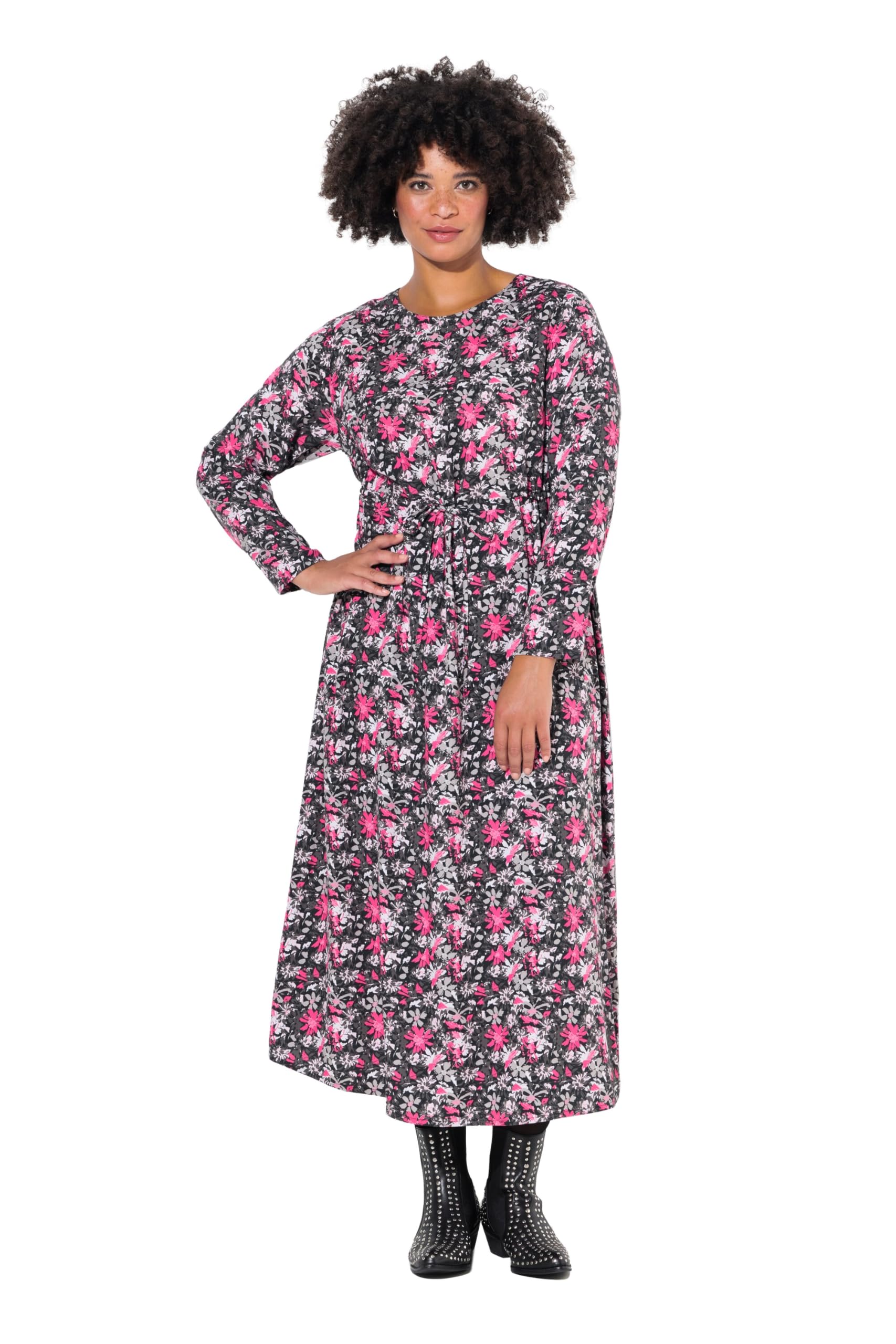 Angel of Style Damen große Größen Übergrößen Plus Size Maxikleid, A-Linie, Blumen-Camouflage Druck 836410