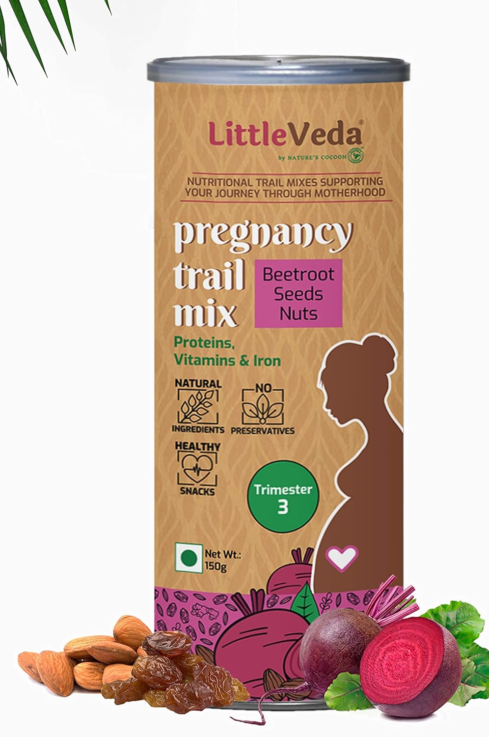 LittleVeda Pregnancy Trail Mix Beetroot,Seeds&Nuts(Trimester 3