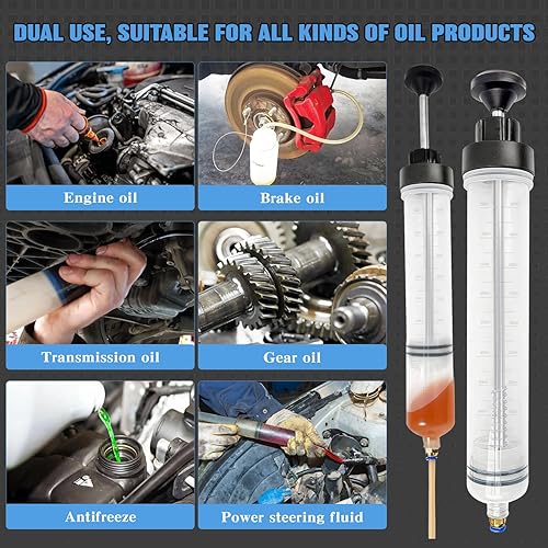 Miniatura 7 de Extractor de líquidos de 500 CC para gasolina de aceite, jeringa multiusos para transferencia de líquidos, estabilizador de combustible, evacuador